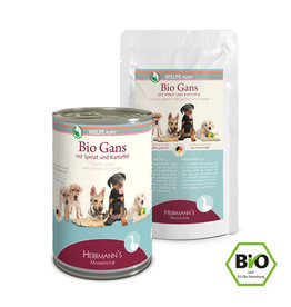 Herrmanns Herrmanns Bio Gans mit Spinat für Welpen