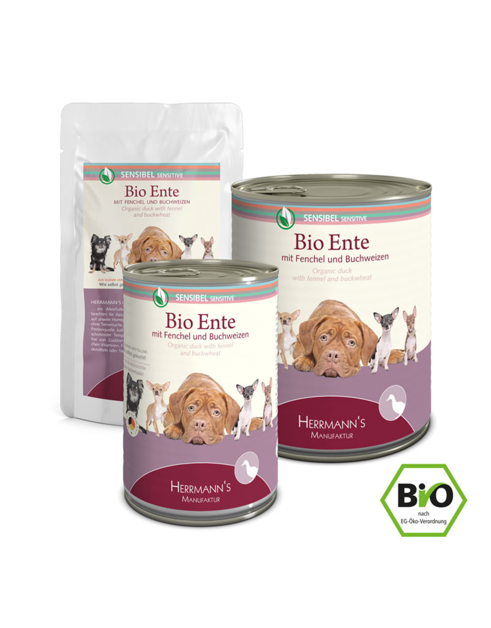 Herrmanns Herrmanns Bio Ente mit Fenchel und Buchweizen