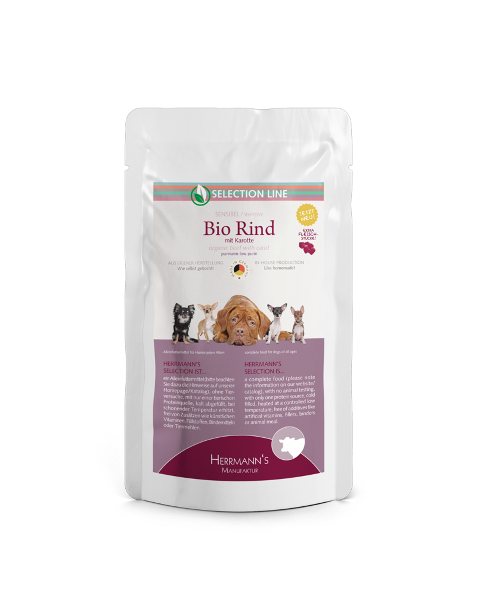 Herrmanns Herrmanns Bio Rind mit Karotten - purinarm