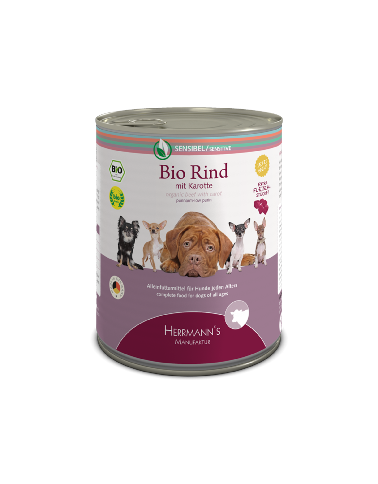 Herrmanns Herrmanns Bio Rind mit Karotten - purinarm