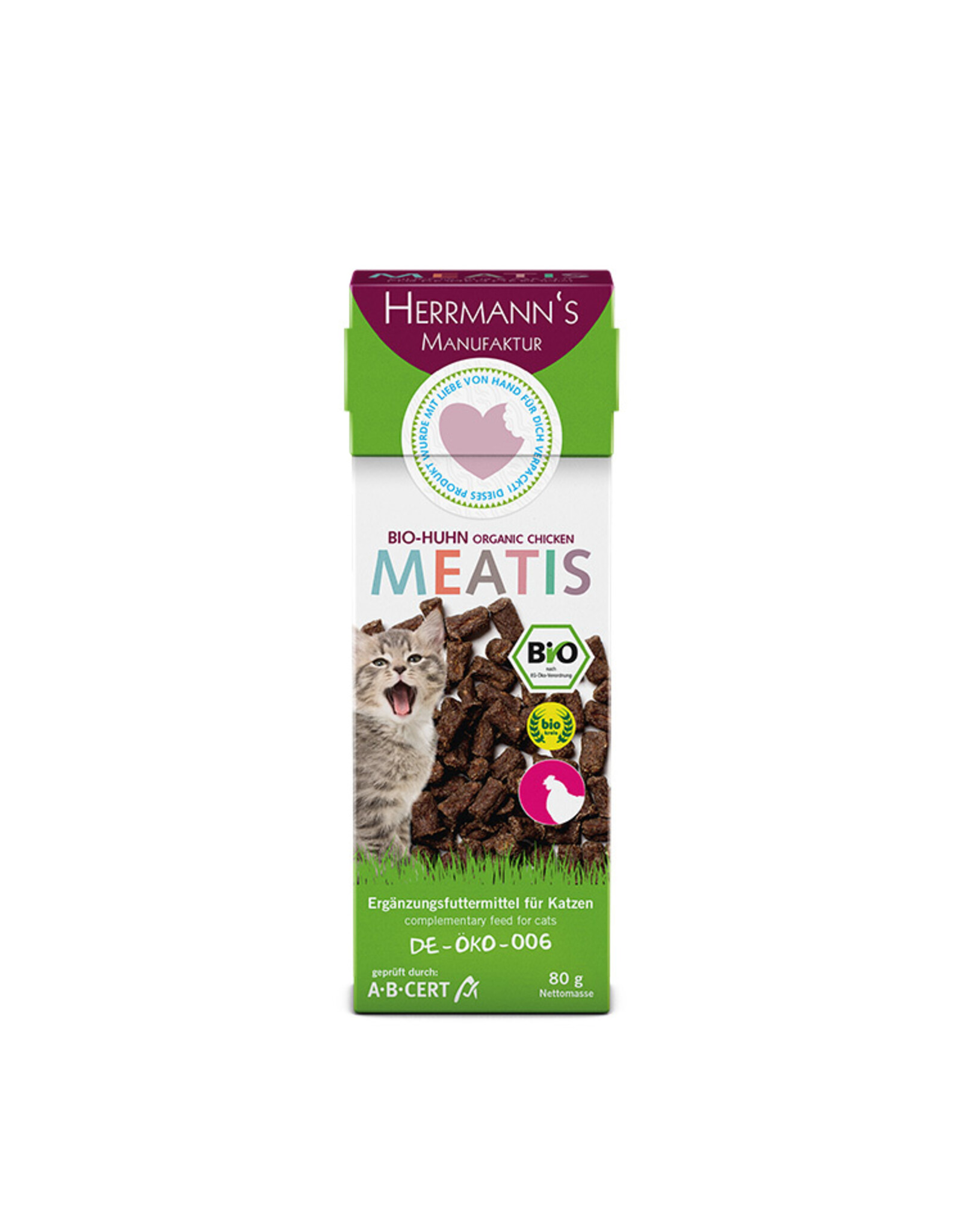 Herrmanns Herrmanns Katze Meatis Bio-Huhn 80g