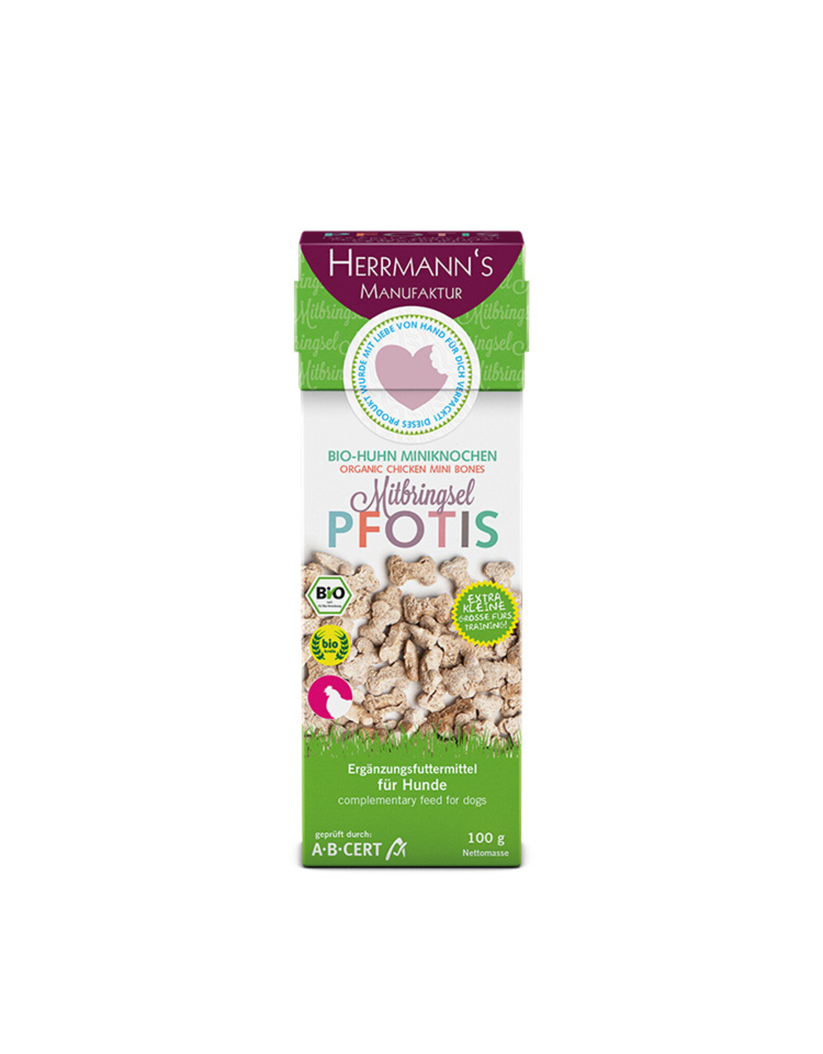 Herrmanns Herrmanns Pfotis Bio-Huhn Miniknochen 100g