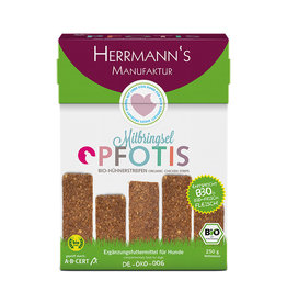 Herrmanns Herrmanns Pfotis Bio-Hühnerstreifen 250g