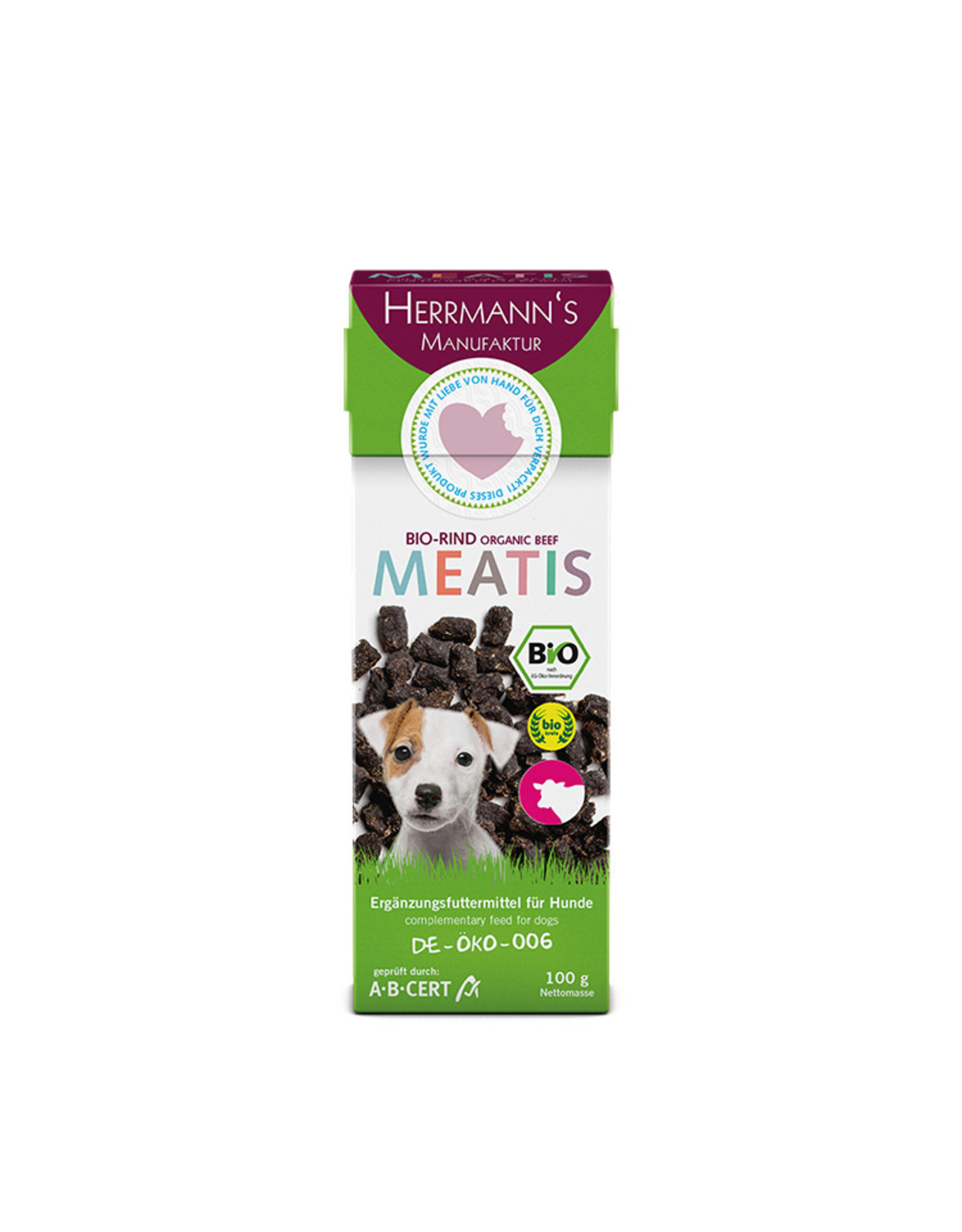 Herrmanns Herrmanns Meatis Bio-Rind für den Hund 100g