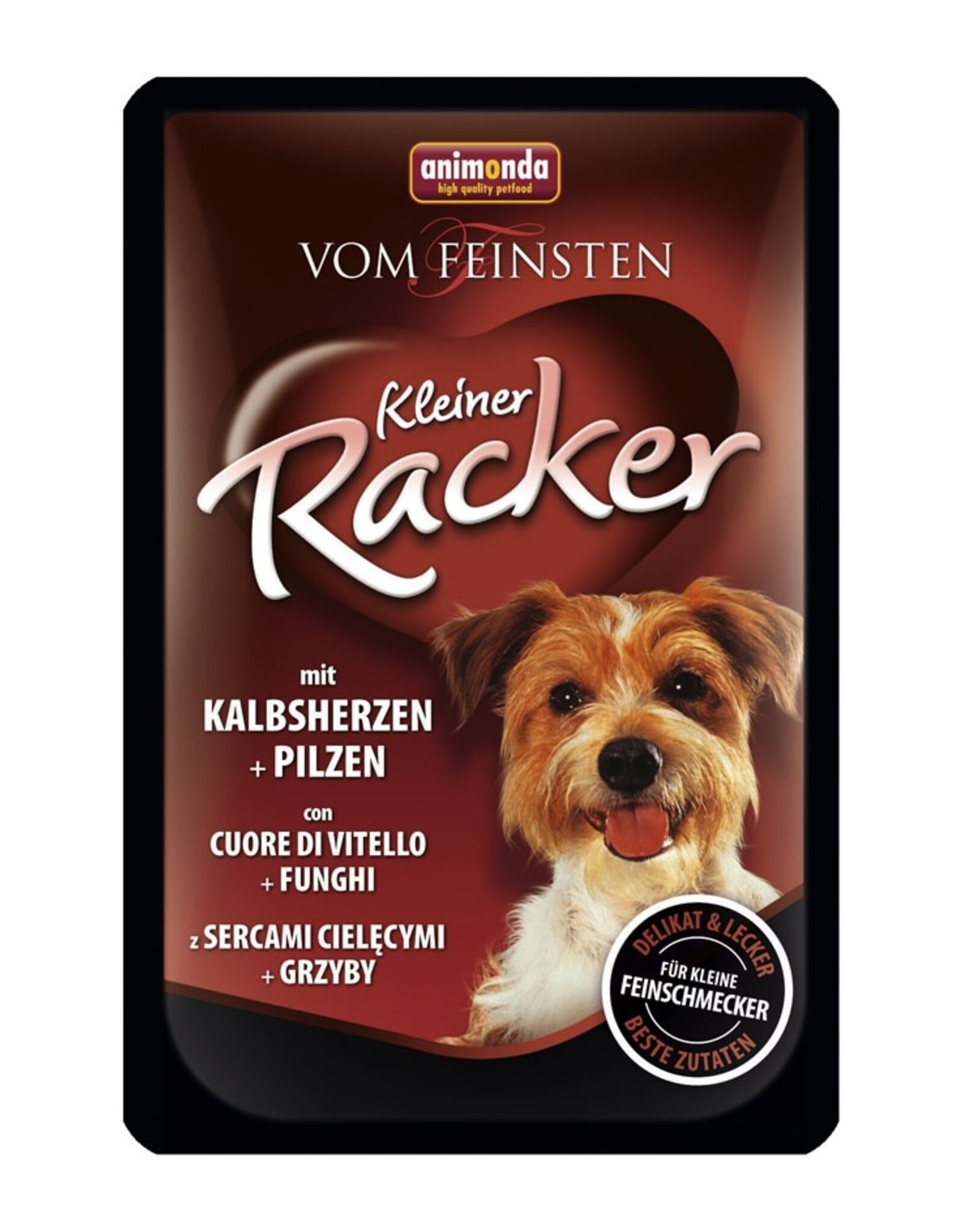 Animonda Animonda Dog Kleine Racker Kalbherz & Pilzen 85g Frischebeutel