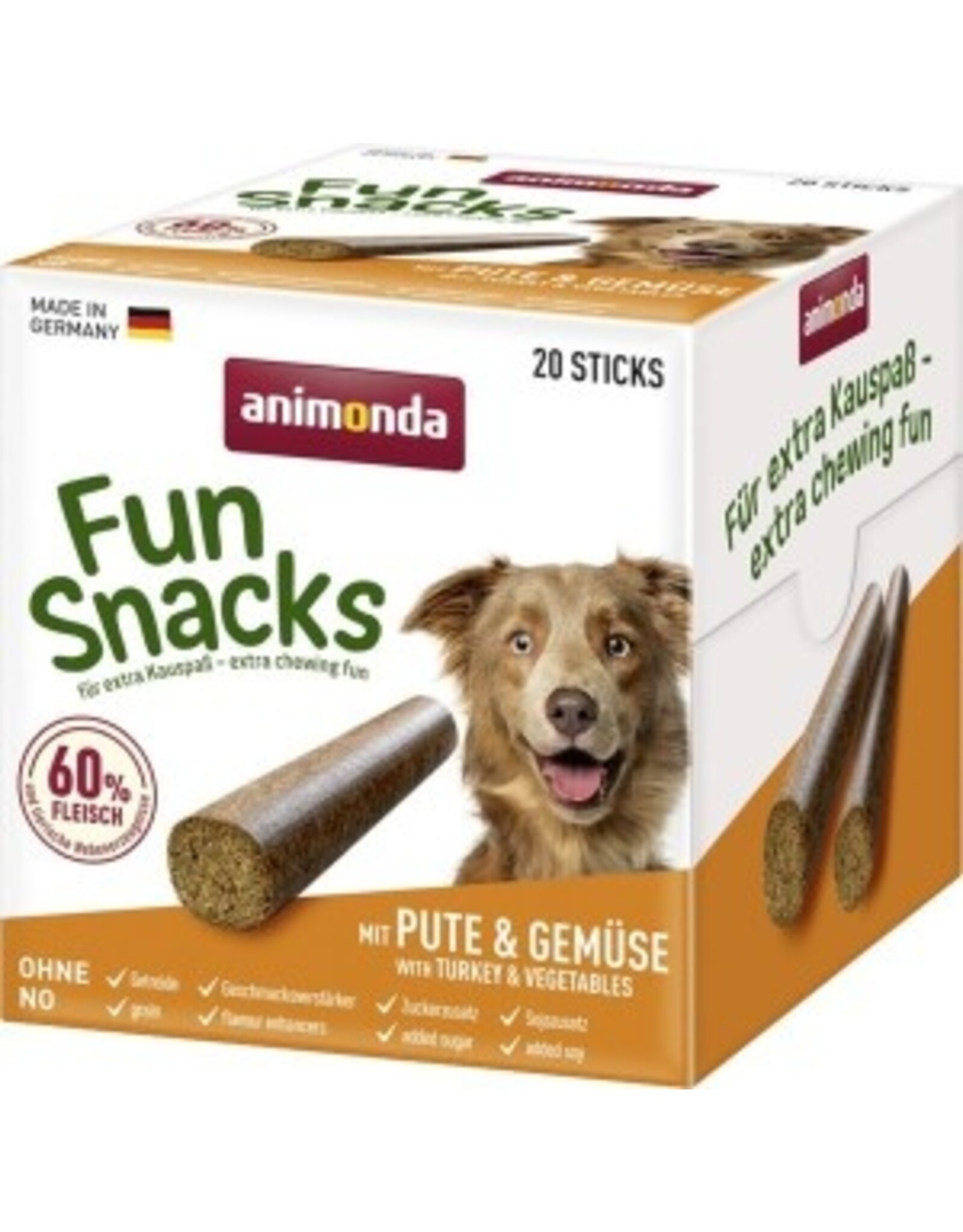 Animonda Animona Dog Fun Snacks mit Pute+Gemüse 20 Sticks