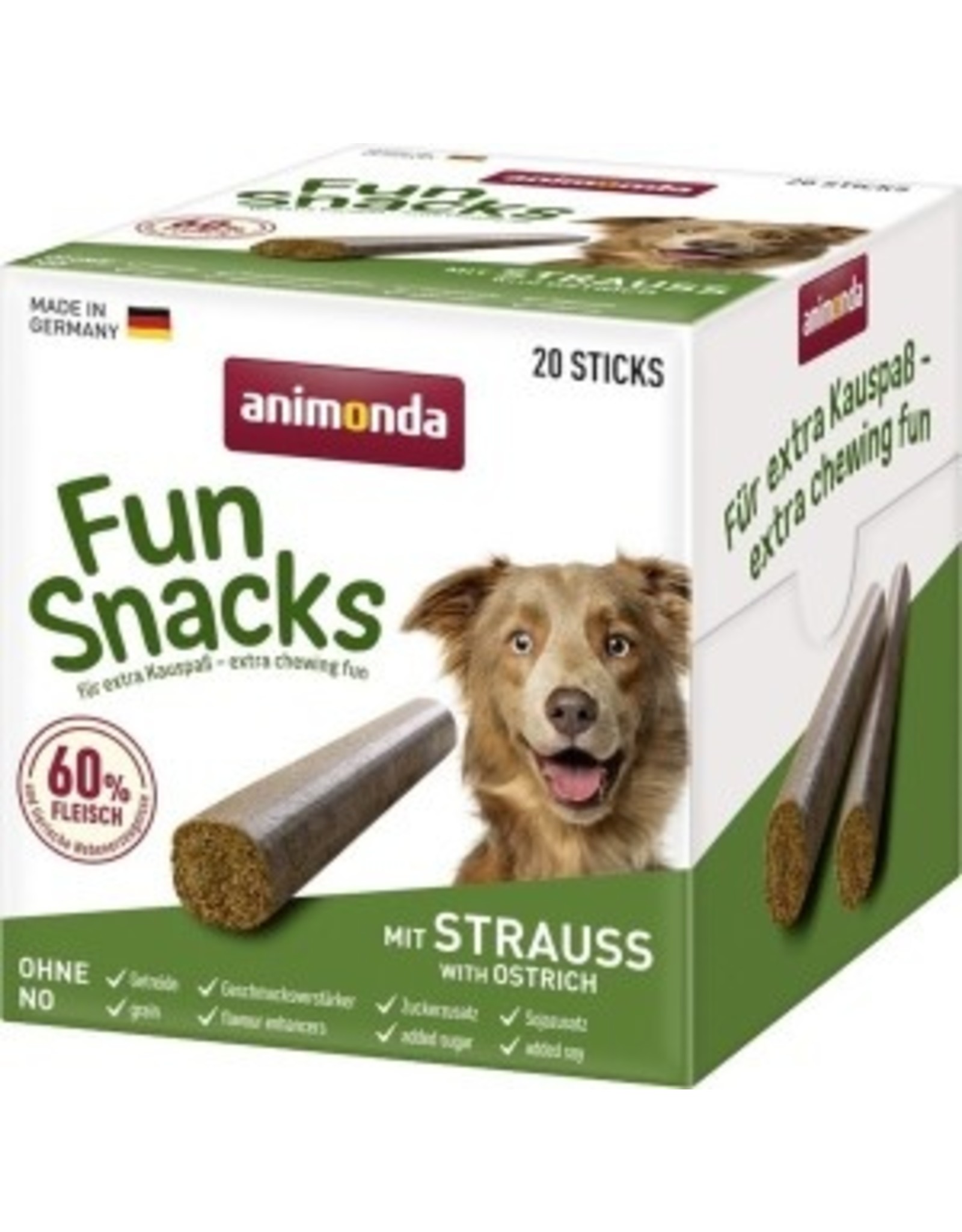 Animonda Animona Dog Fun Snacks mit Strauß 20 Sticks