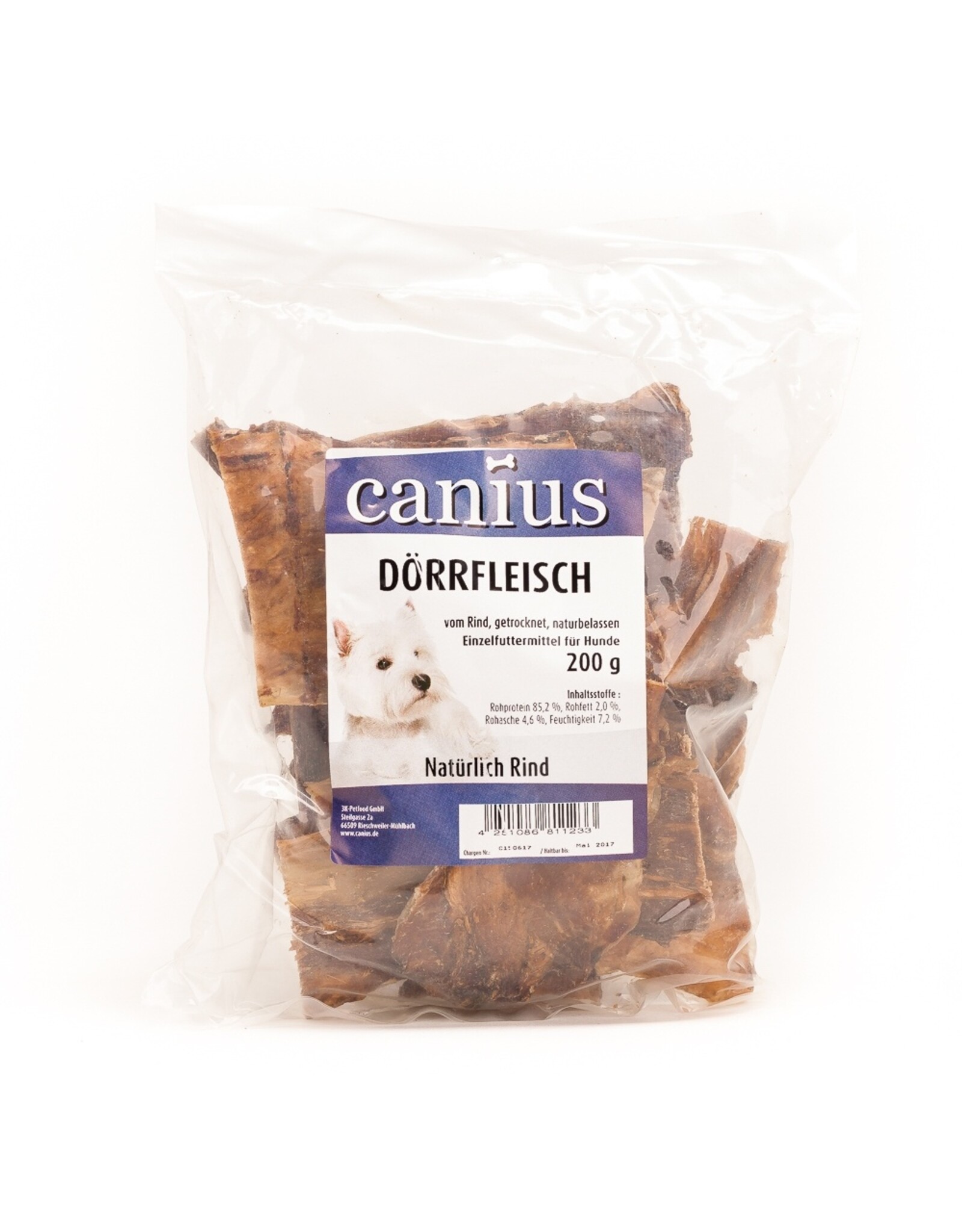 Canius Snacks Canius Dörrfleisch vom Rind 200g