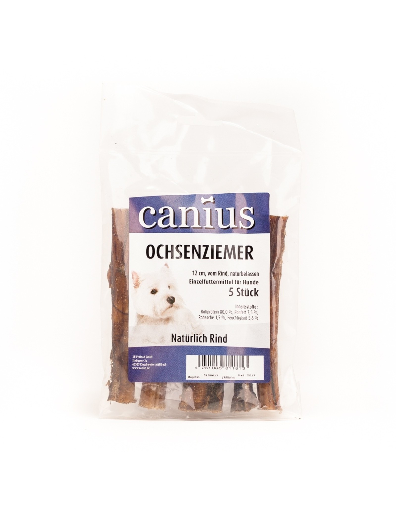 Canius Snacks Canius Ochsenziemer 12cm 5 Stück