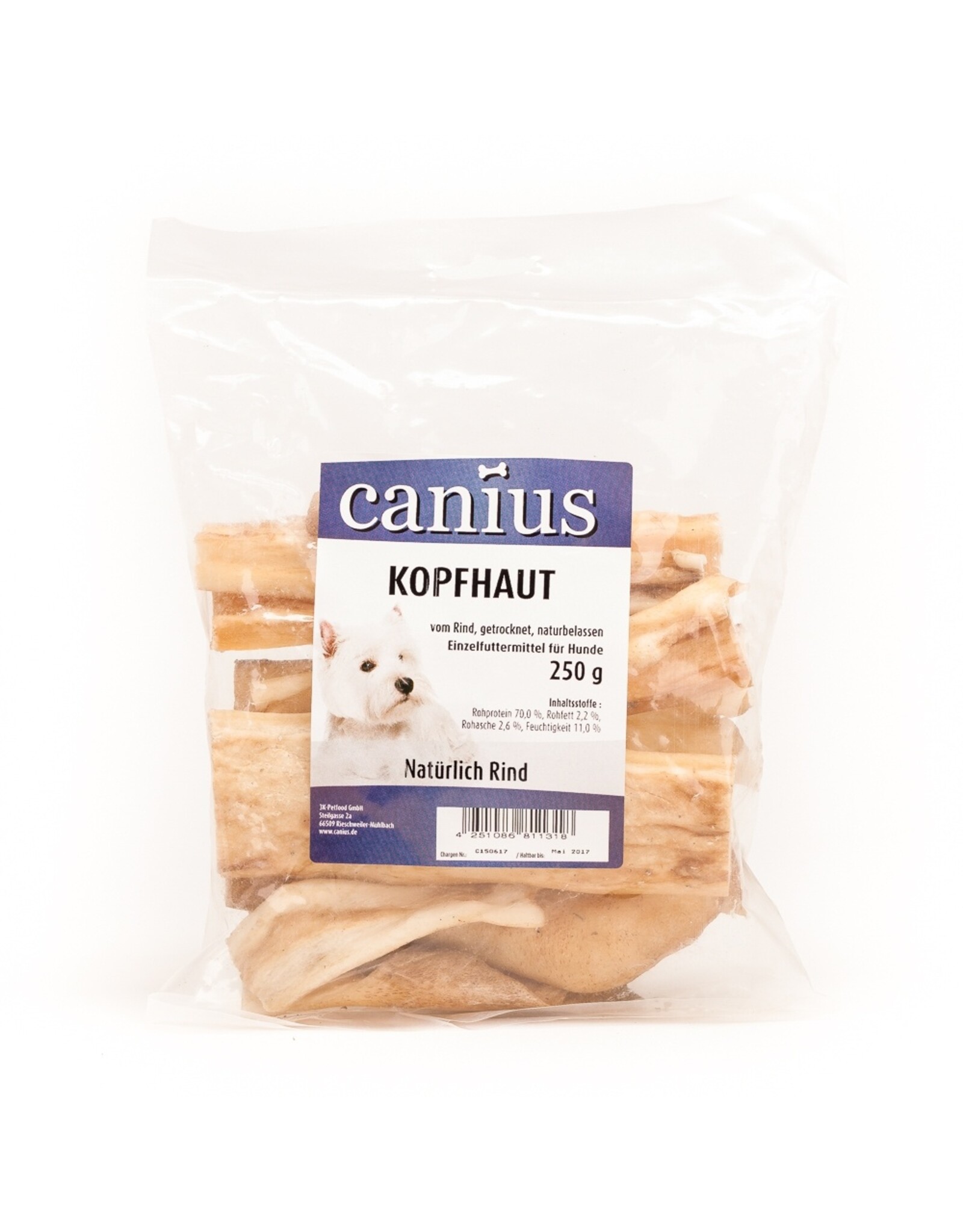 Canius Snacks Canius Kopfhaut vom Rind 250g