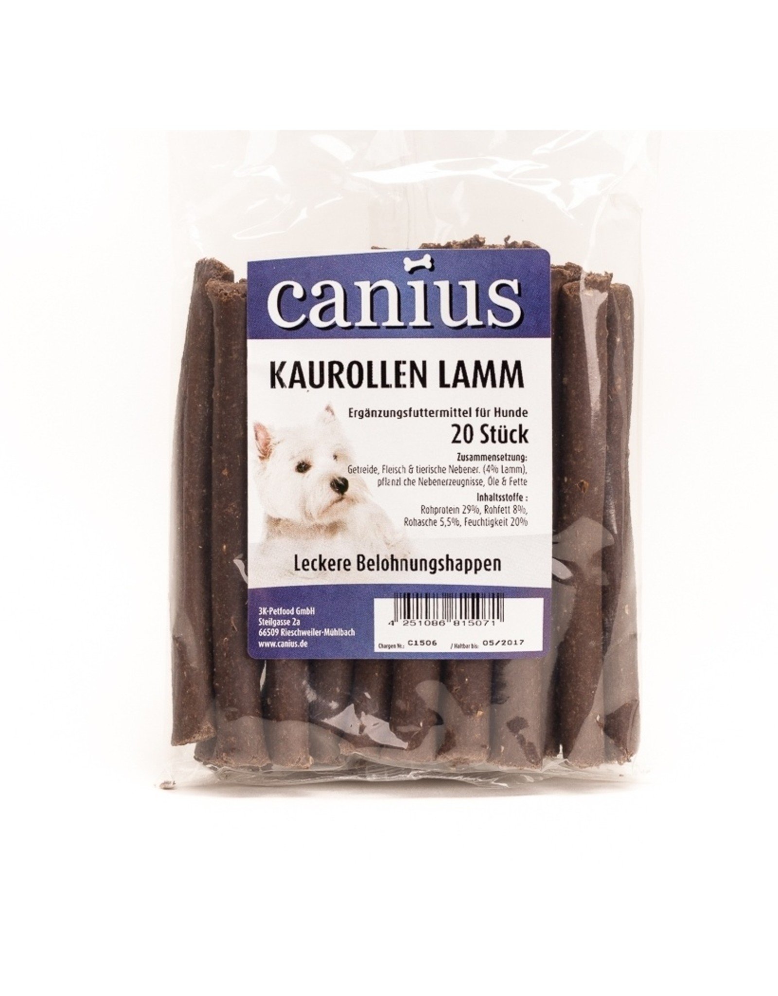 Canius Snacks Canius Kaurollen Lamm, 20 Stück