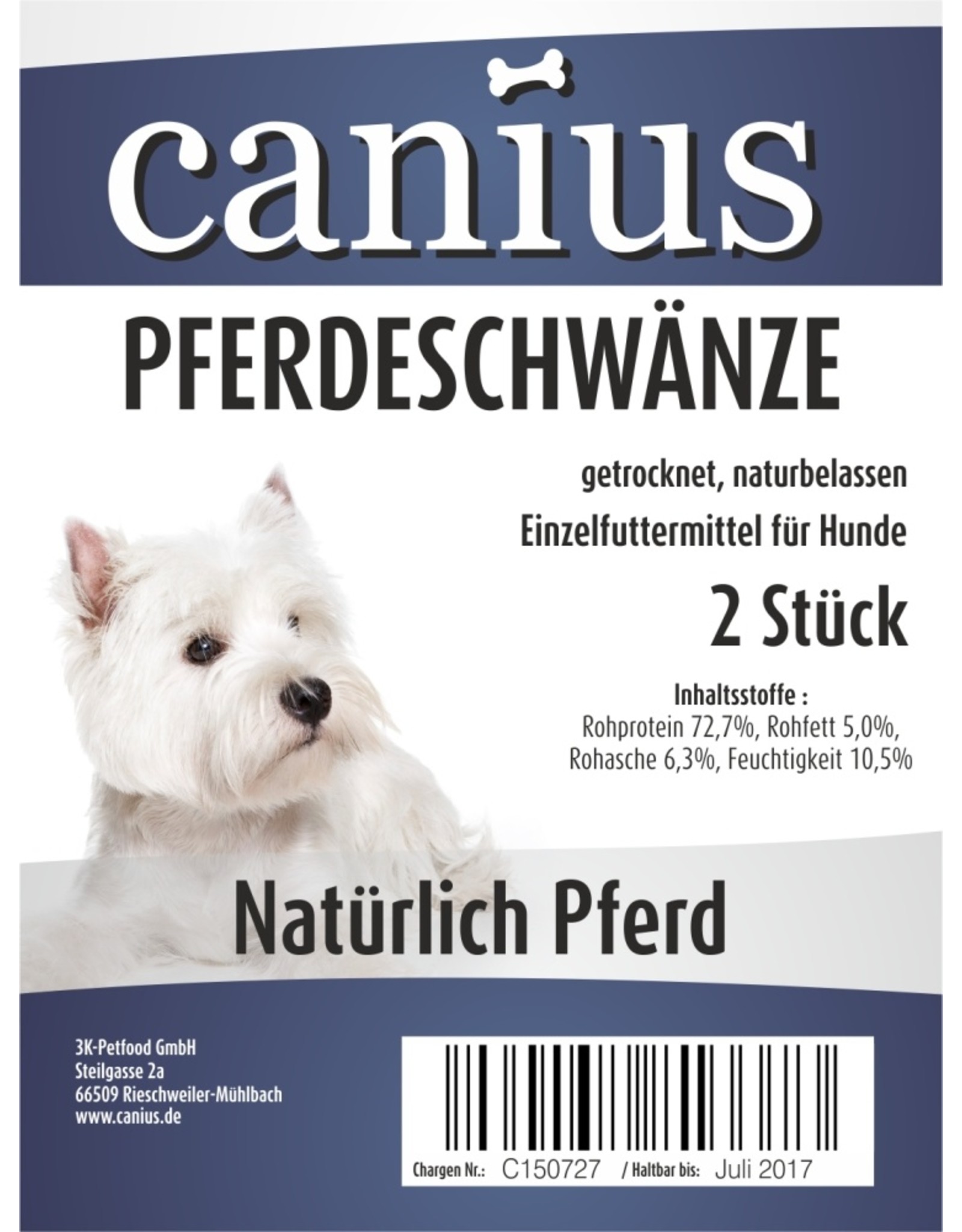 Canius Snacks Canius Pferde Schwänze  2 Stück