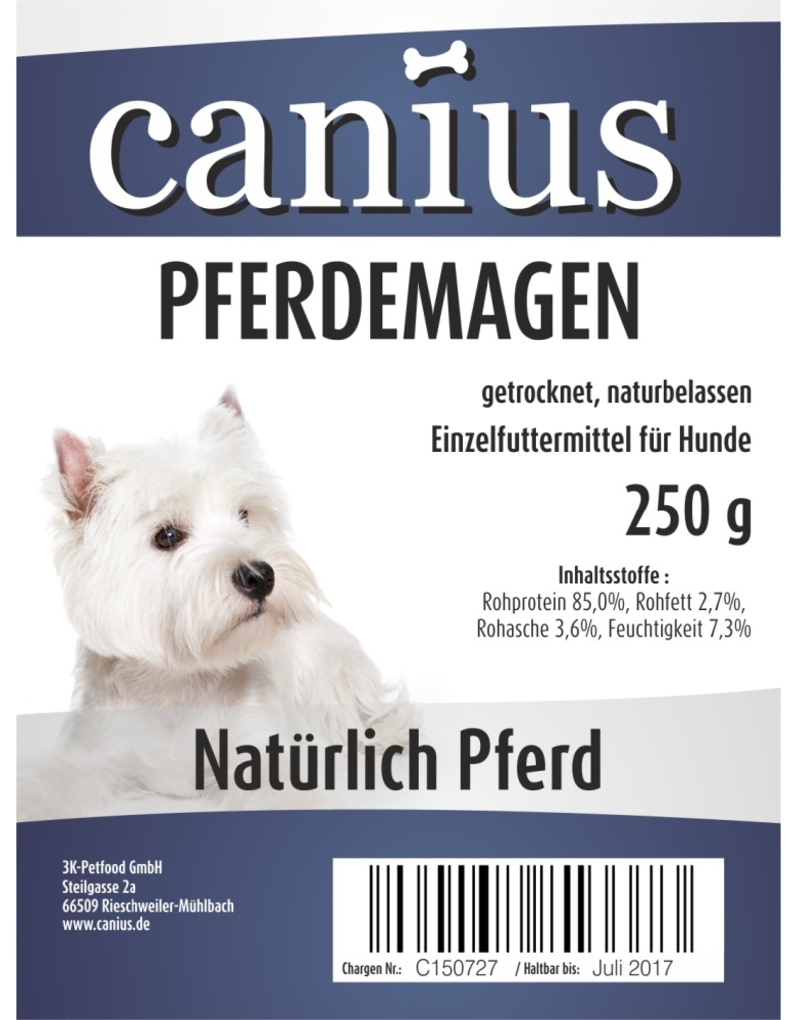 Canius Snacks Canius Pferde Magen 250g