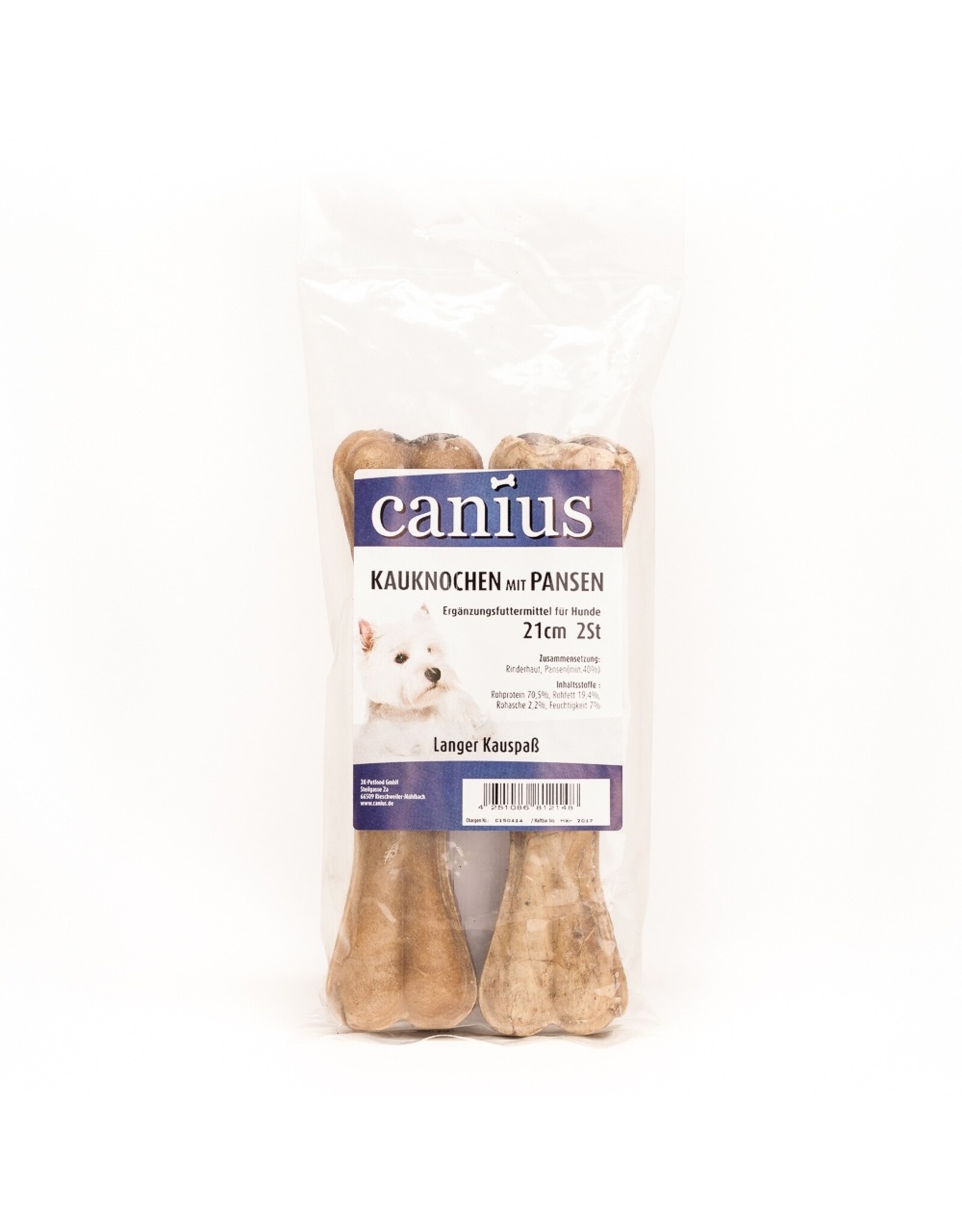 Canius Snacks Canius Kauknochen mit Pansenfüllung 21cm 2St