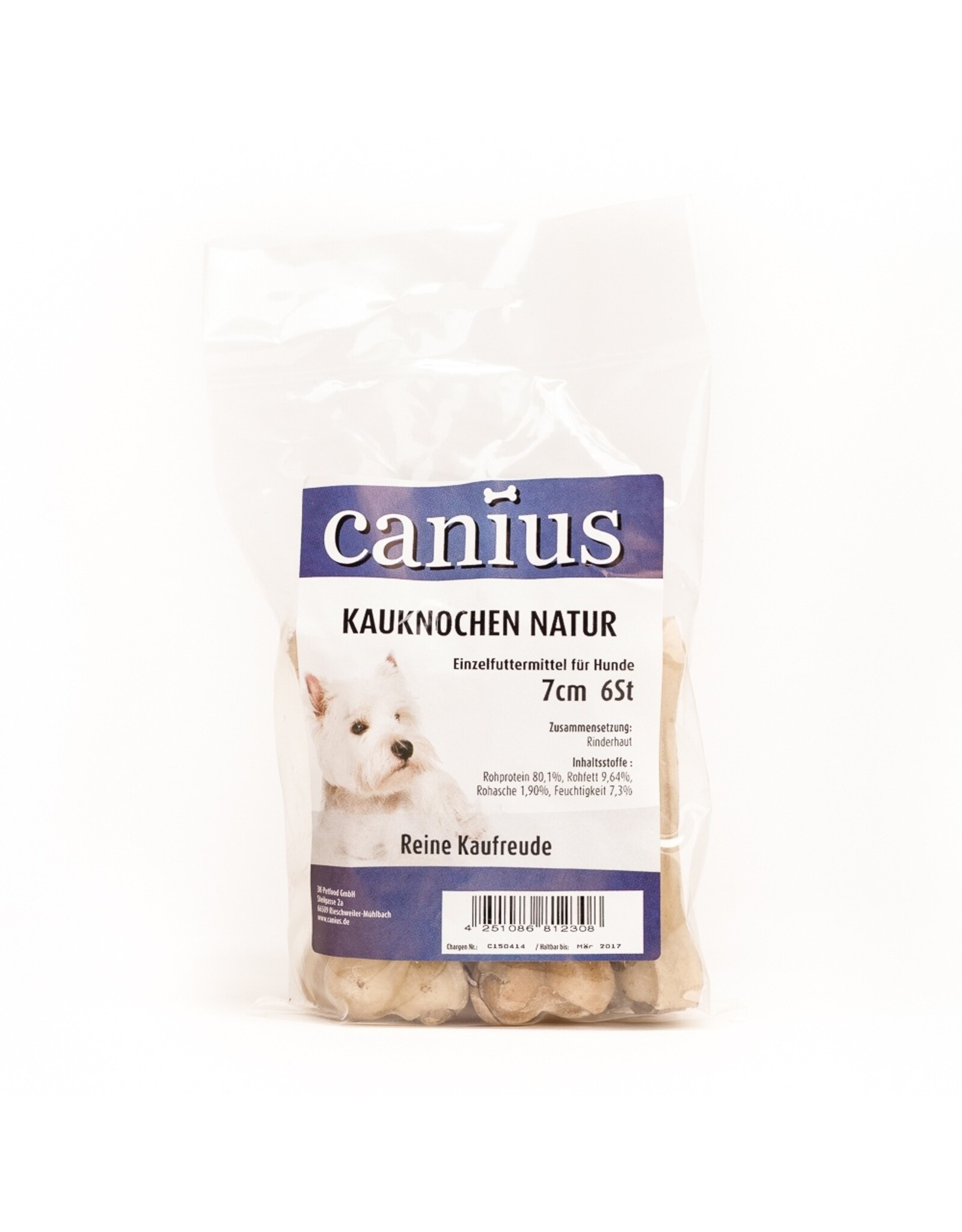 Canius Snacks Canius Kauknochen gepresst  7cm 6St