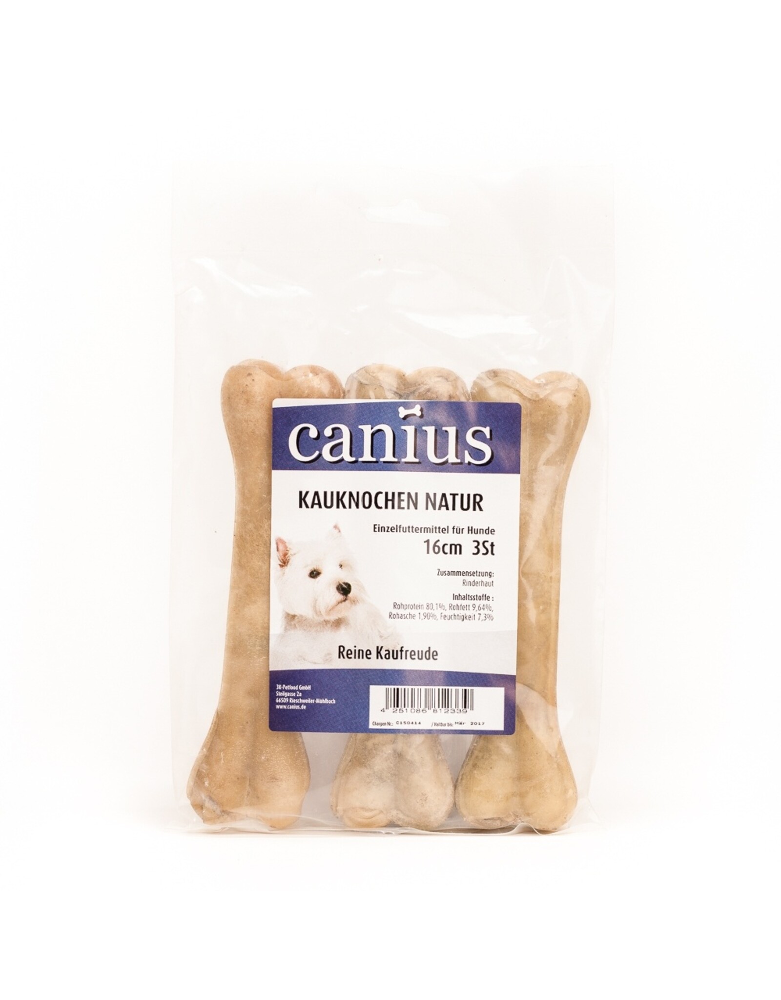 Canius Snacks Canius Kauknochen gepresst 16cm 3St