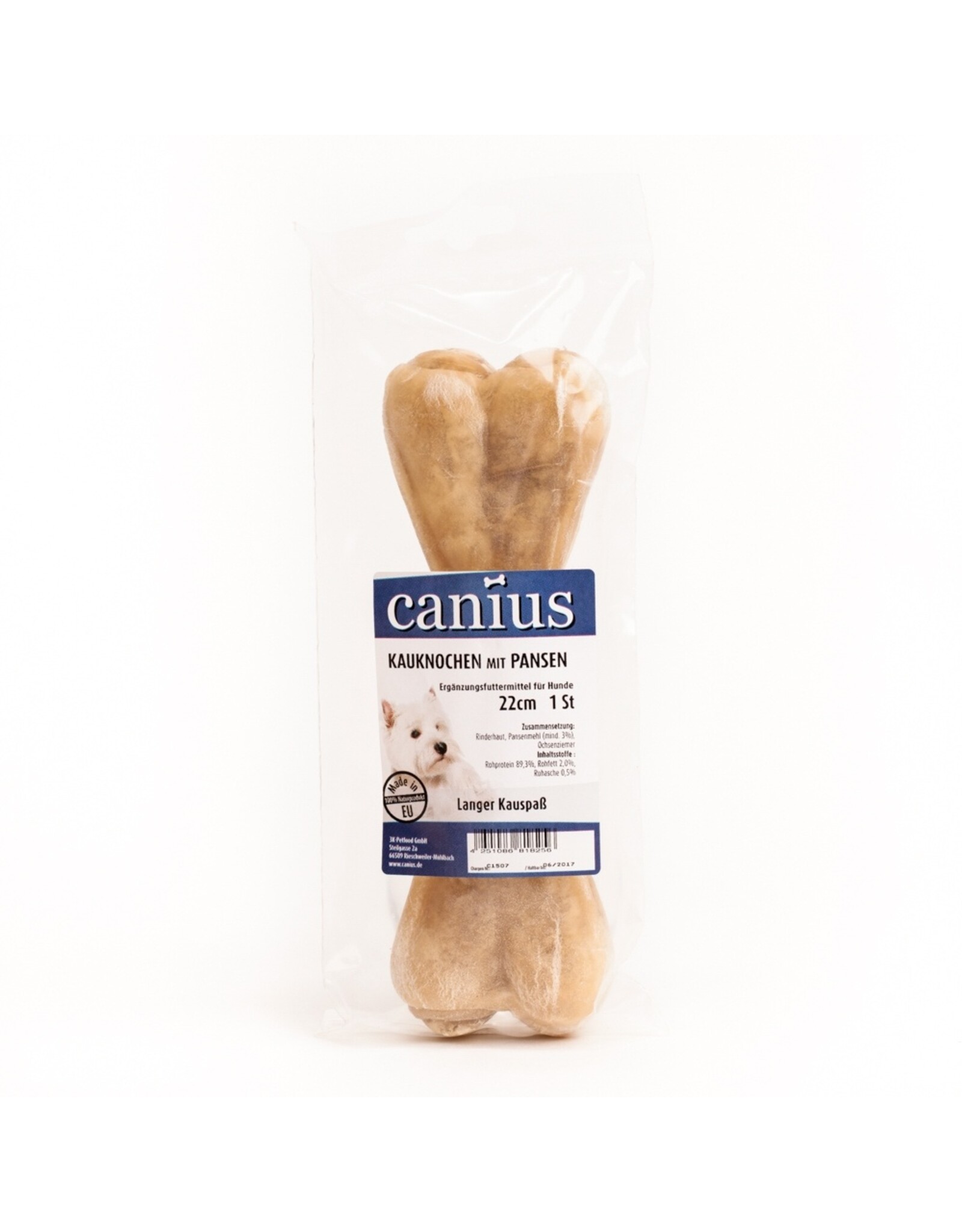 Canius Snacks Canius Kauknochen gefüllt mit Pansen 22cm 1er