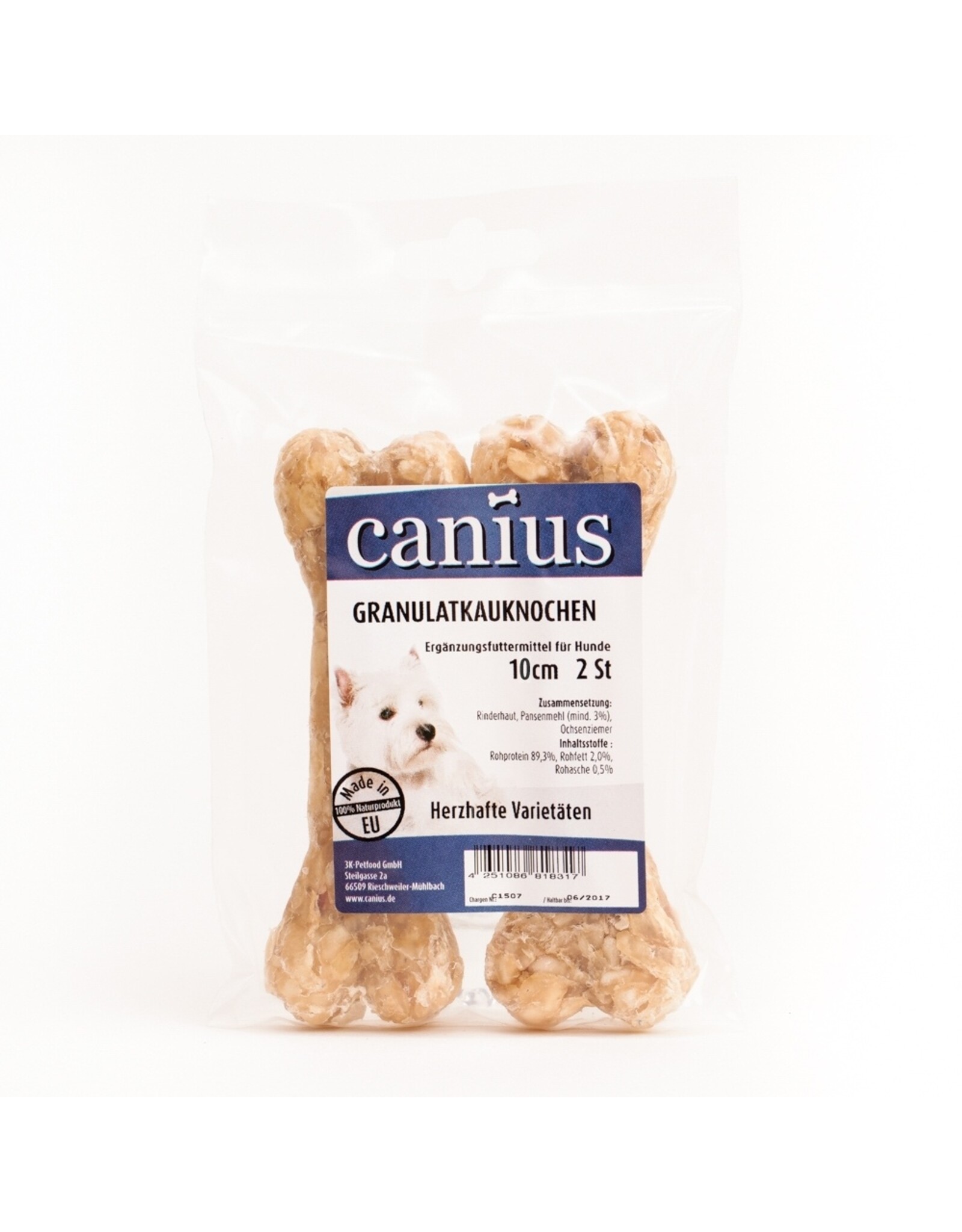 Canius Snacks Canius Granulatkauknochen 10cm 2er