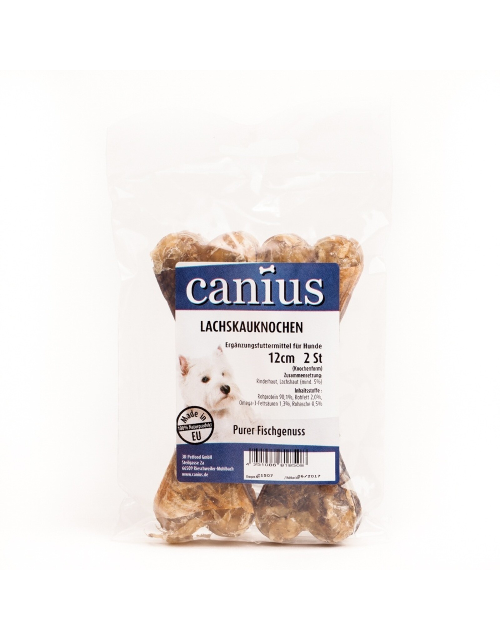 Canius Snacks Canius Lachskausnack in Knochenform 12cm 2er