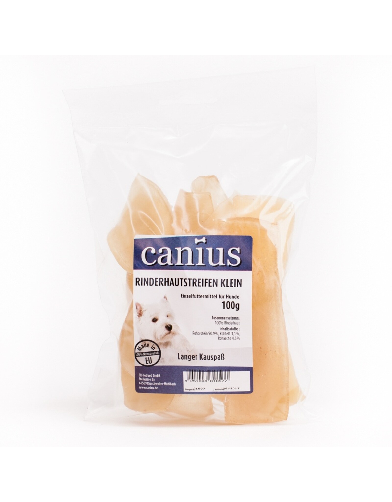 Canius Snacks Canius Rinderhautstreifen Klein 100g
