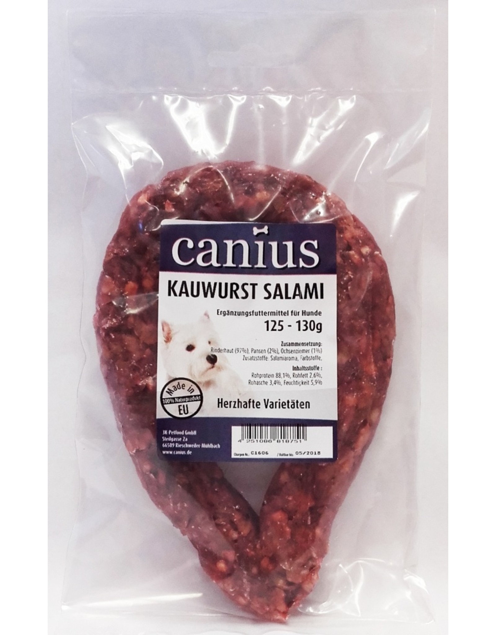 Canius Snacks Canius Ringwurst Salami Groß 125g 1St
