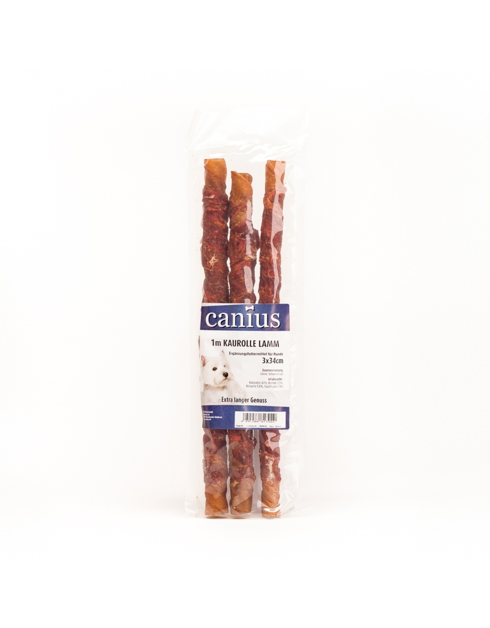 Canius Snacks Canius 1m Kaurolle Lamm 3x34cm