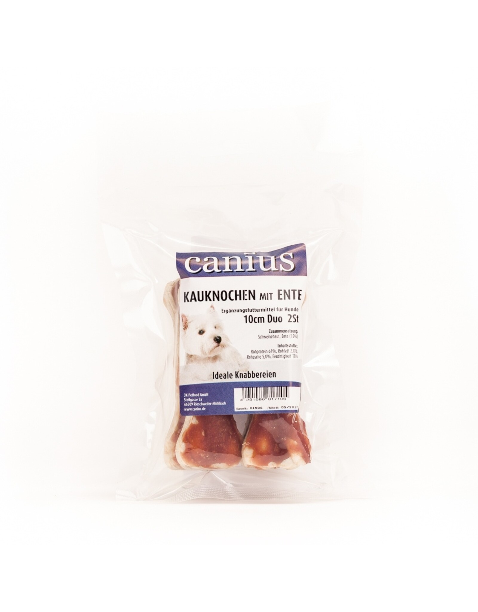 Canius Snacks Canius Kauknochen Ente 10cm 4St
