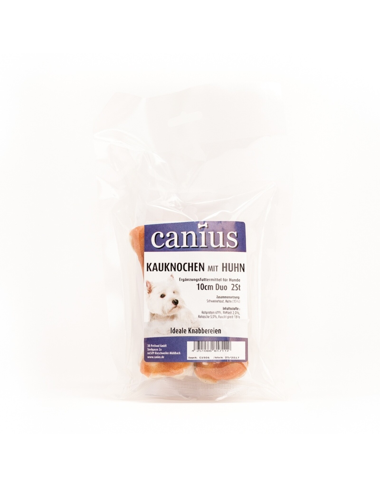 Canius Snacks Canius Kauknochen Huhn 10cm 4St