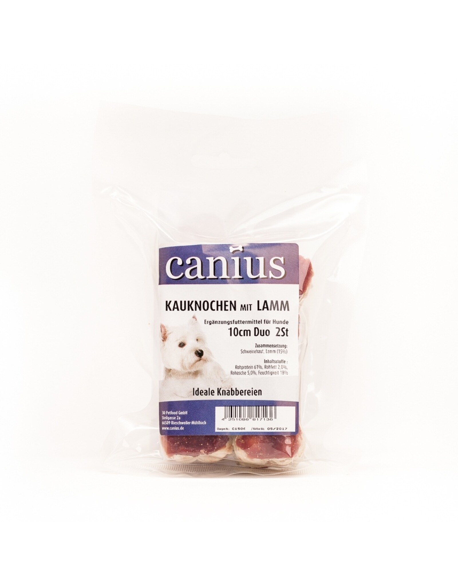 Canius Snacks Canius Kauknochen Lamm 10cm 4St