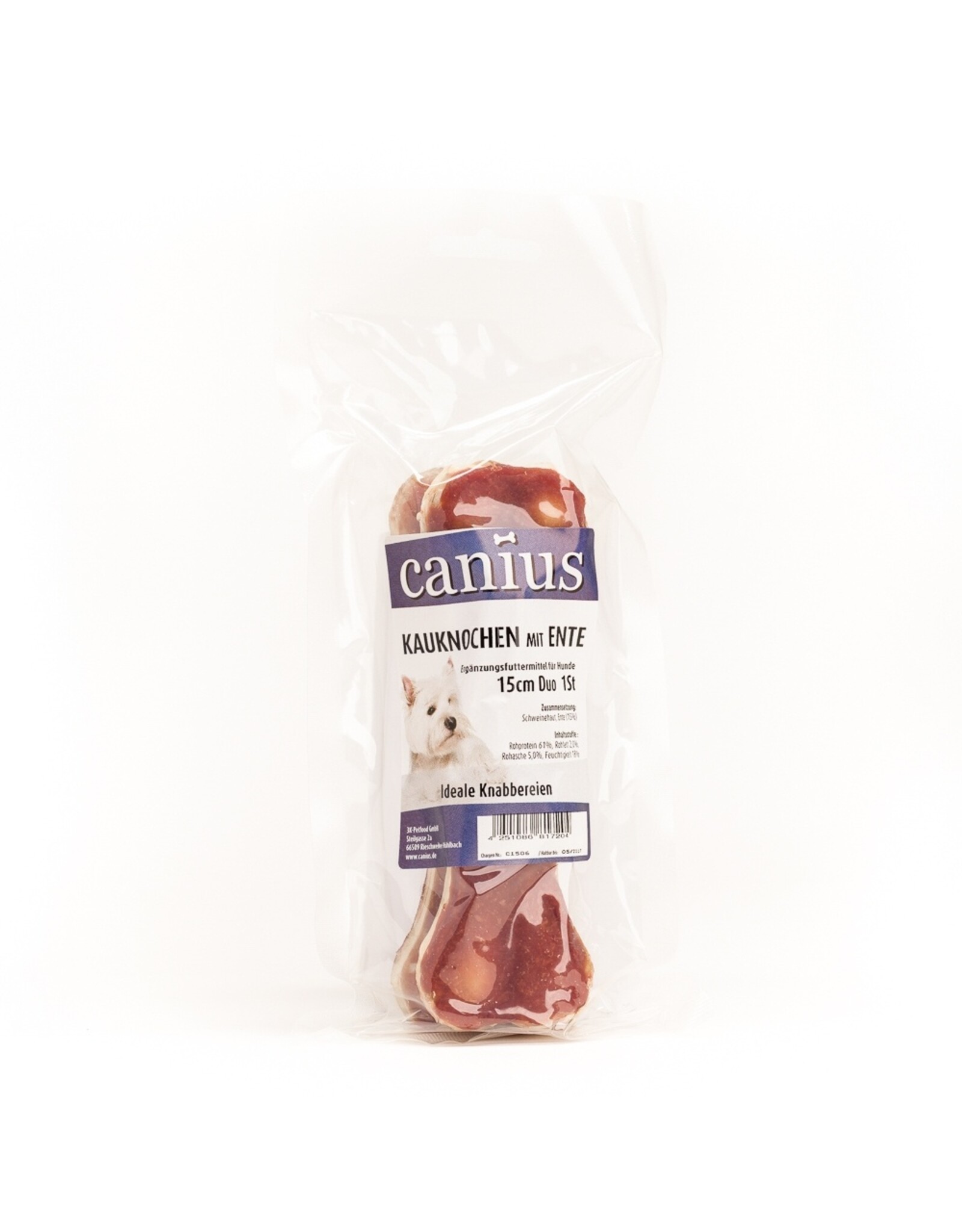 Canius Snacks Canius Kauknochen Ente 15cm 2St