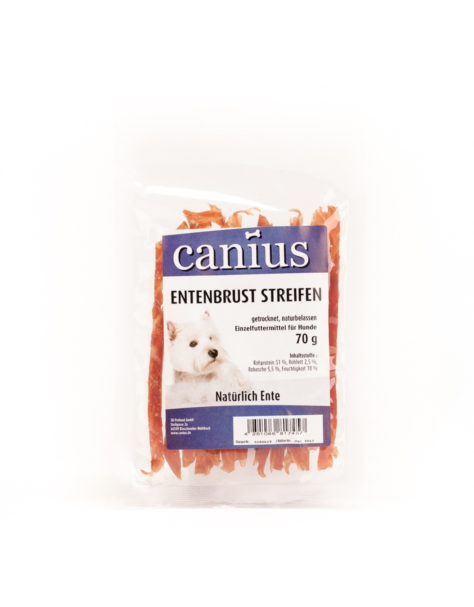 Canius Snacks Canius Entenbrust Streifen 70g