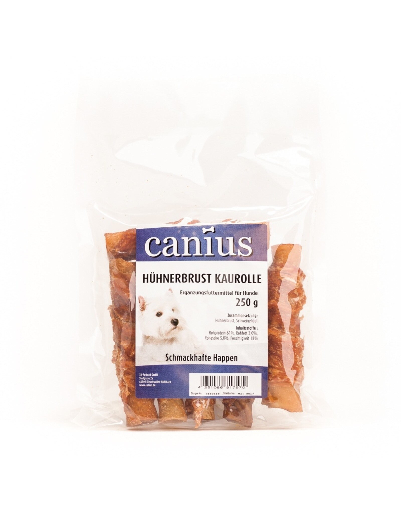 Canius Snacks Canius Hühnerbrust Kaurollen 250g