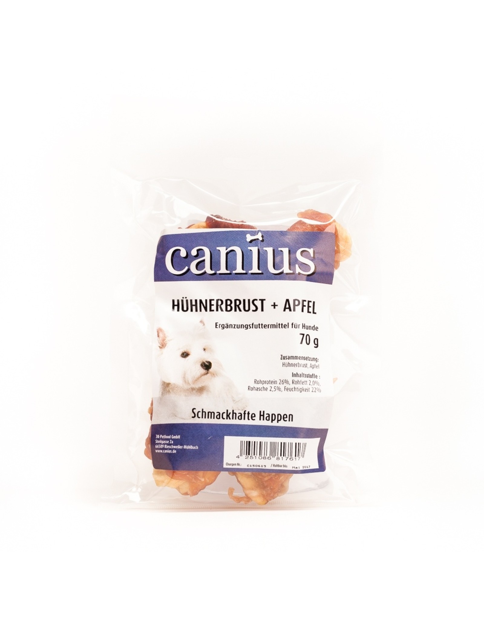 Canius Snacks Canius Hühnerbrust + Apfel 70g