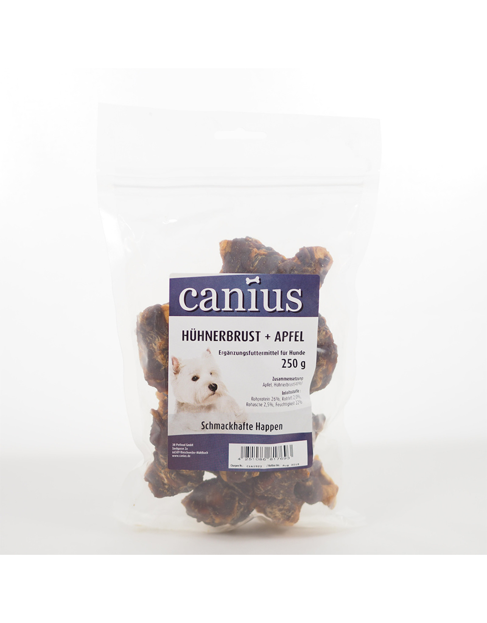 Canius Snacks Canius Hühnerbrust + Apfel 250g
