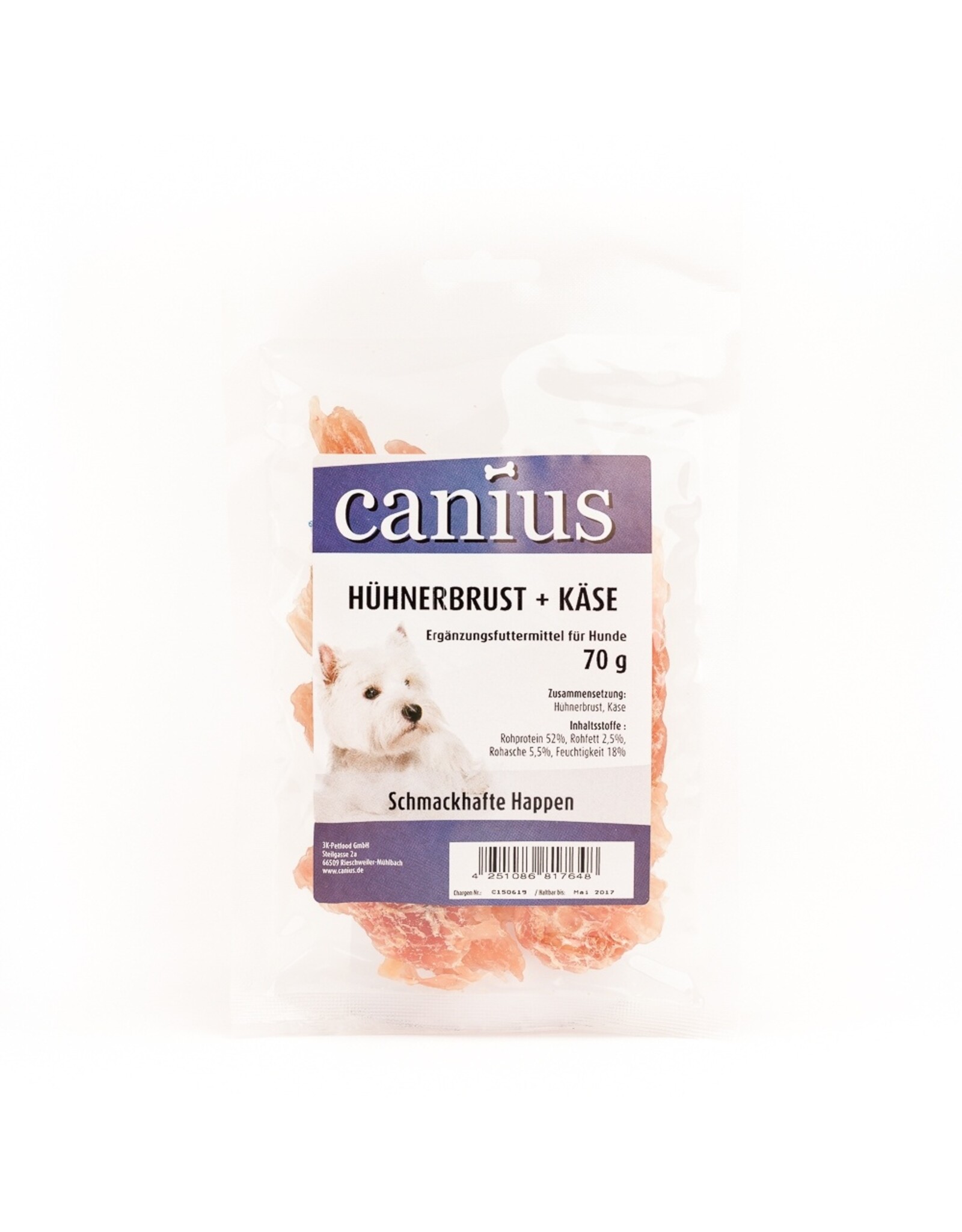 Canius Snacks Canius Hühnerbrust + Käse 70g