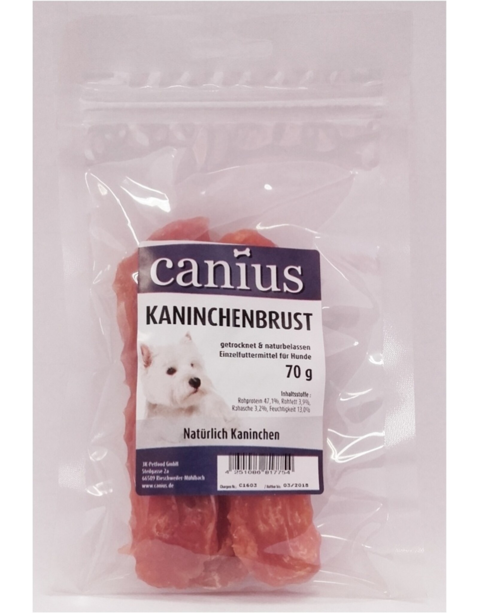 Canius Snacks Canius Kaninchenbrust getrocknet 70g