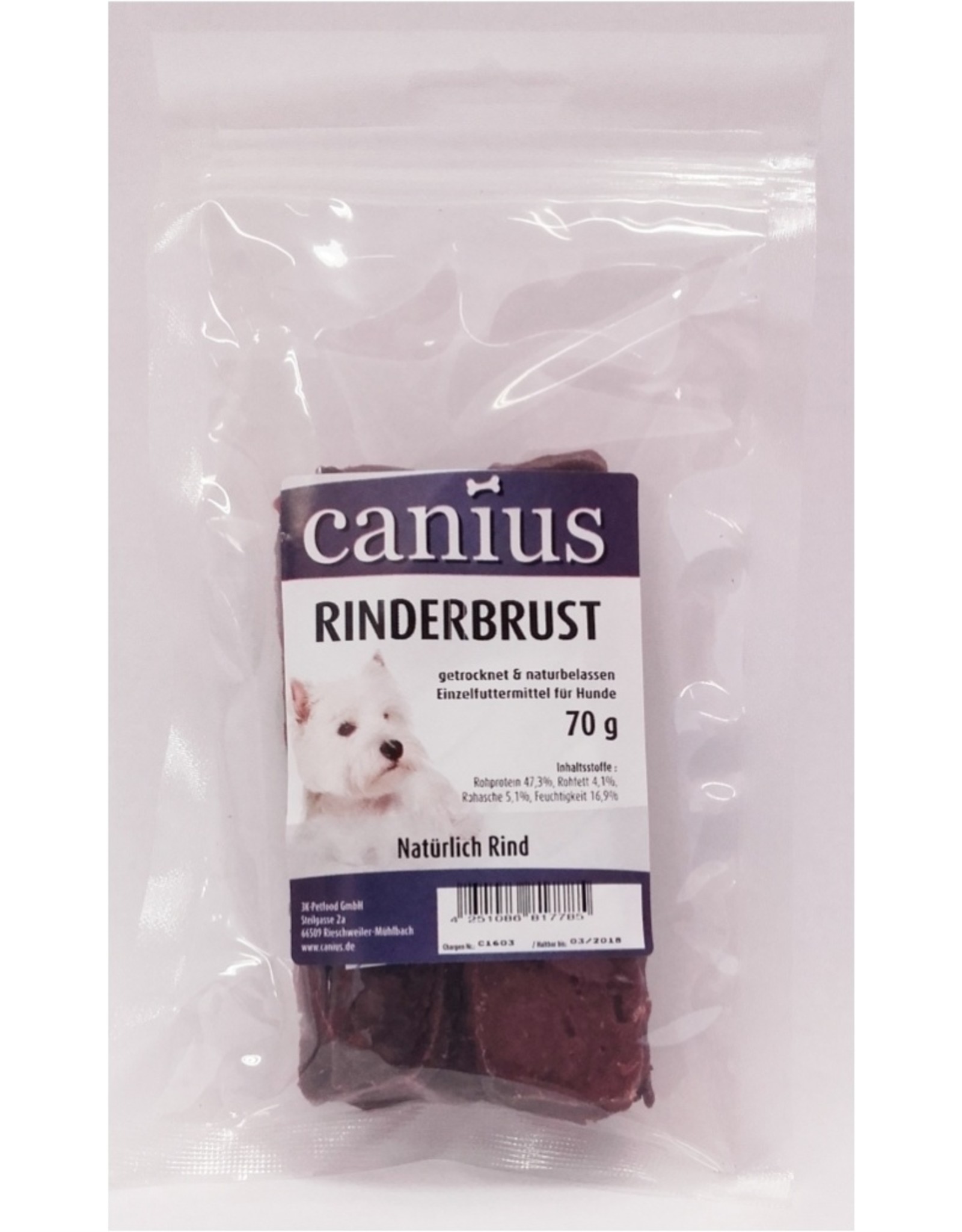 Canius Snacks Canius Rinderbrust getrocknet 70g