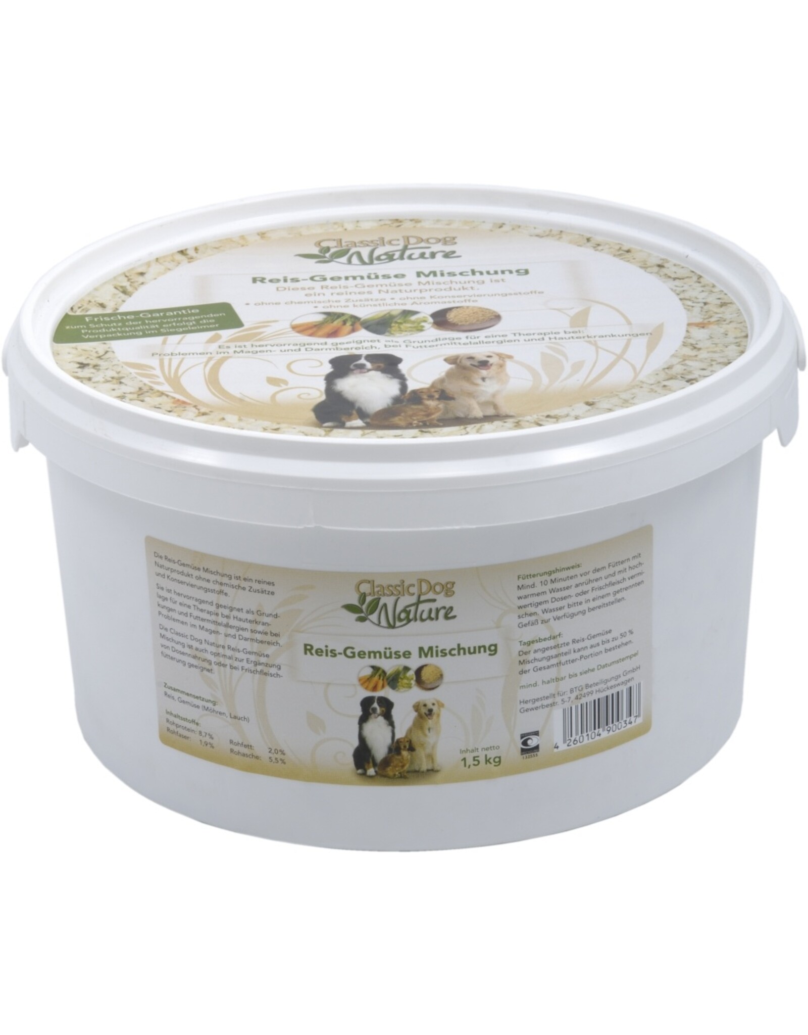 Classic Dog Classic Dog Nature Reis-Gemüse Mischung 1,5kg