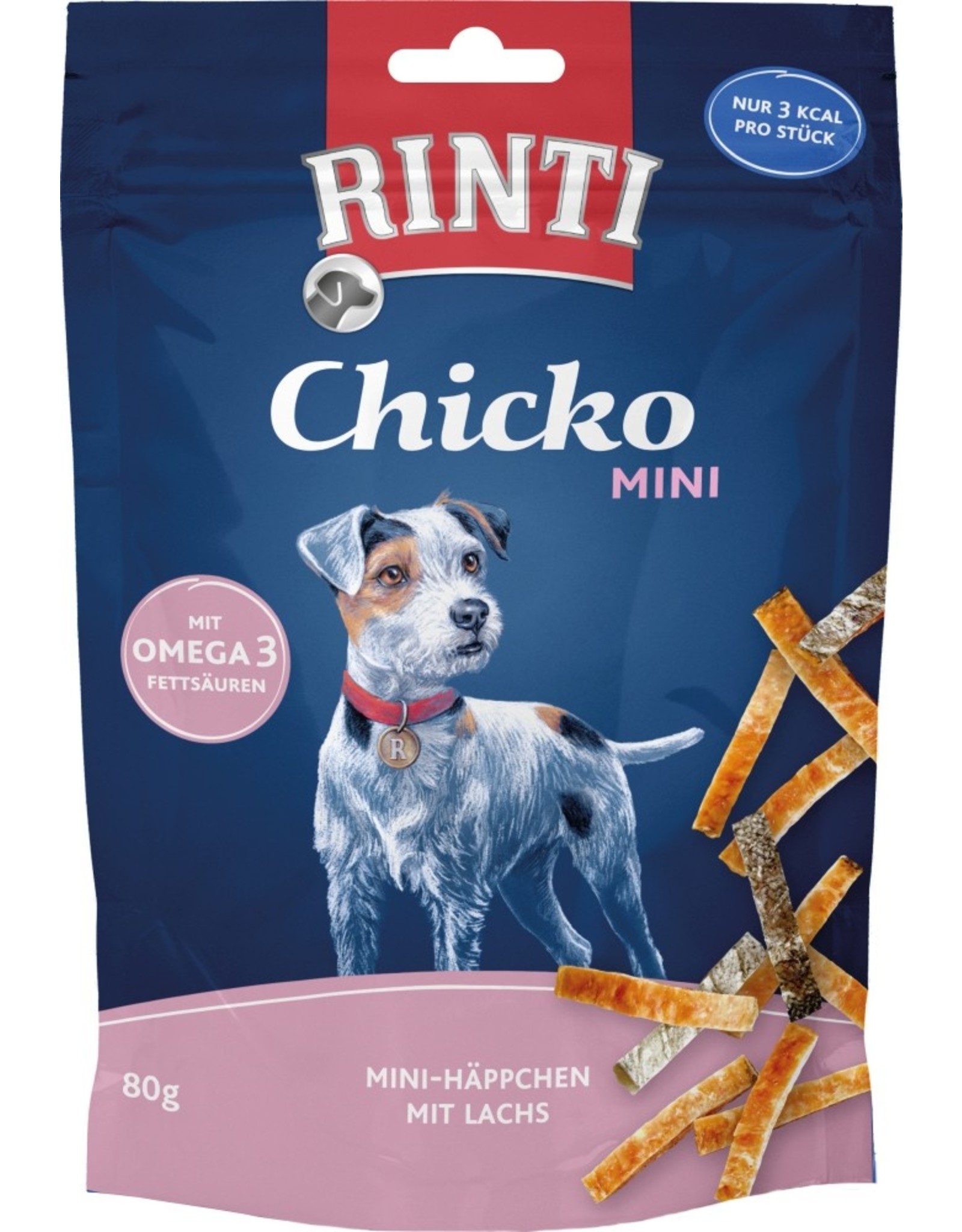 Rinti RINTI Chicko Mini Häppchen mit Lachs 80g