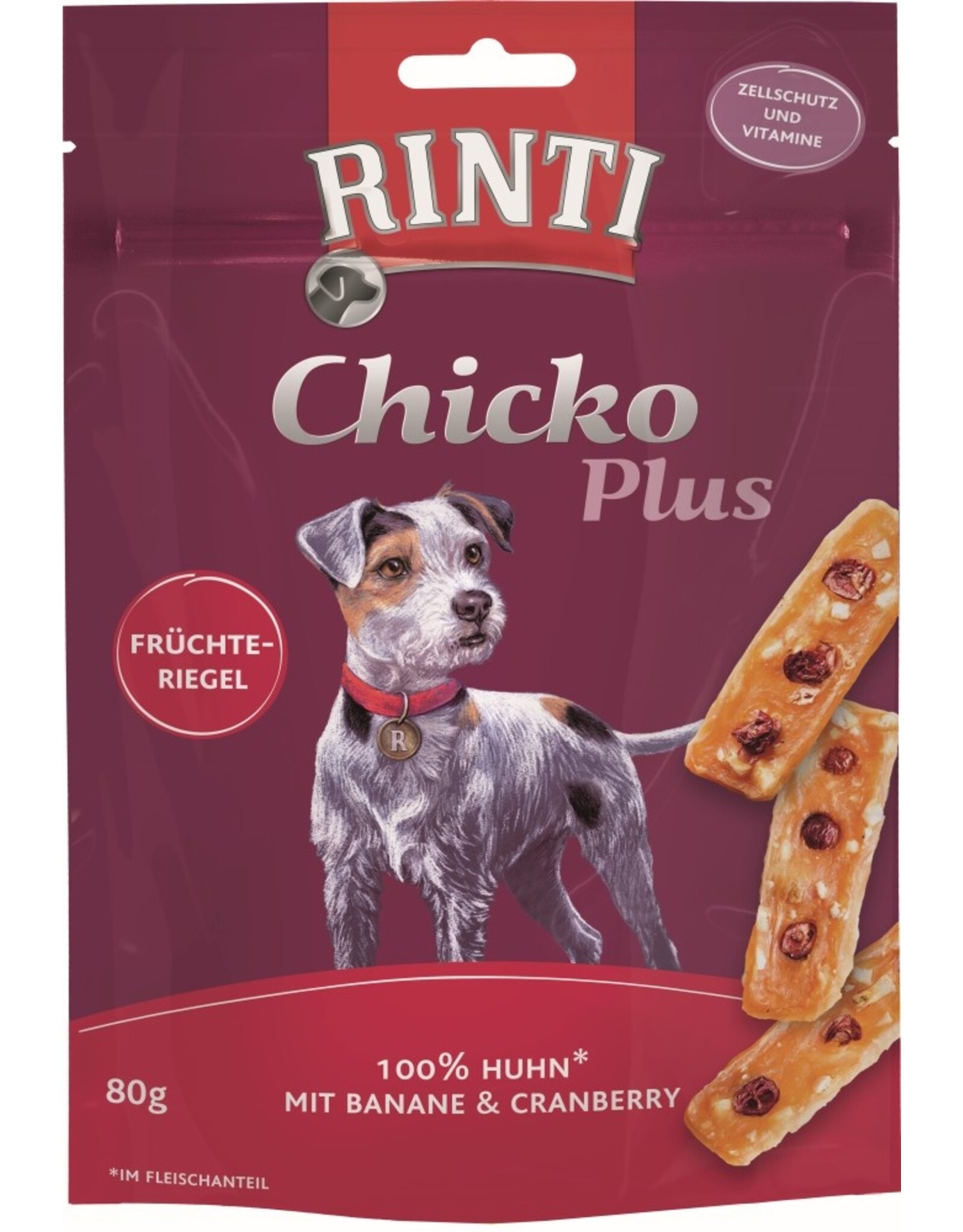 Rinti RINTI Chicko Plus Früchteriegel mit Huhn 80g