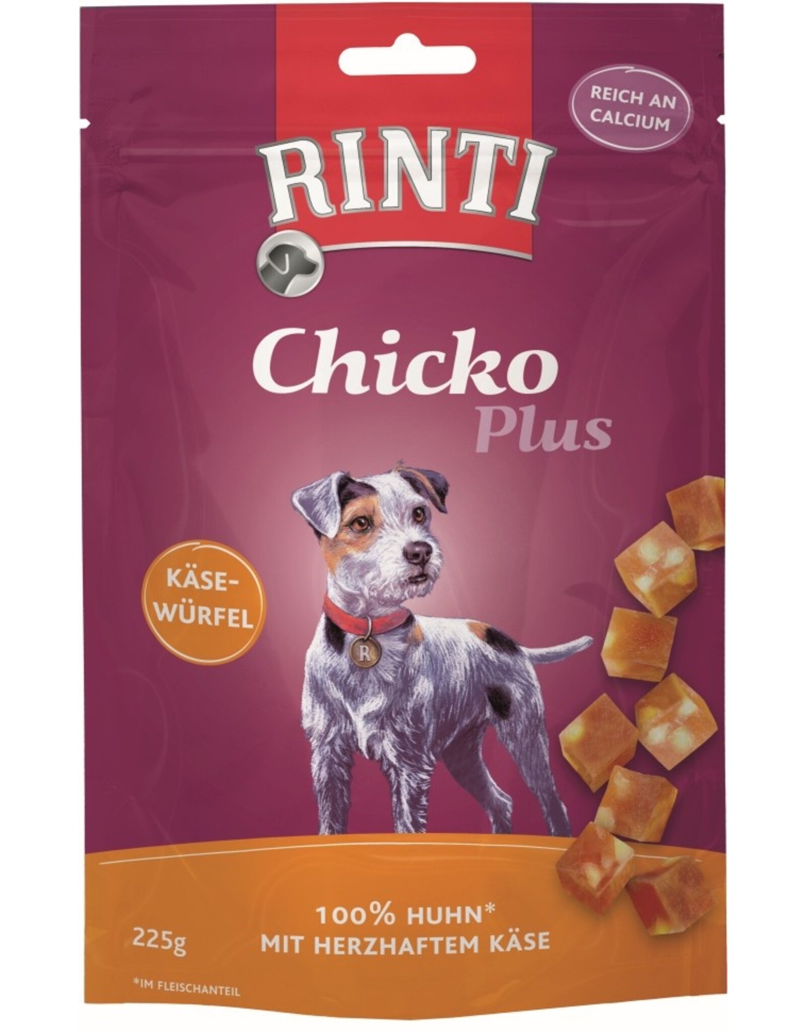 Rinti Rinti Chicko Plus Käsewürfel mit Huhn 225g