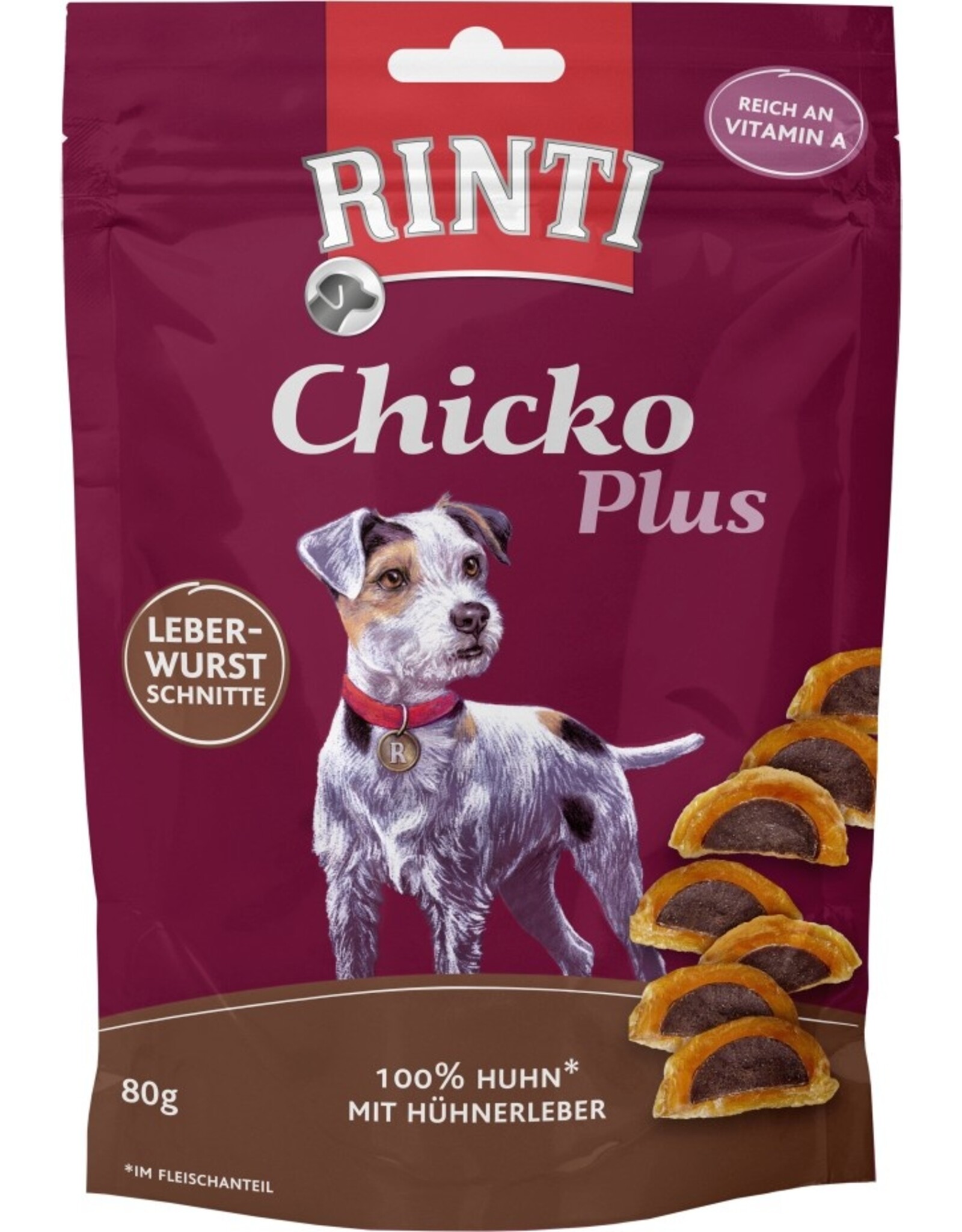 Rinti Rinti Snack Chicko Plus Leberwurstschnitte80g