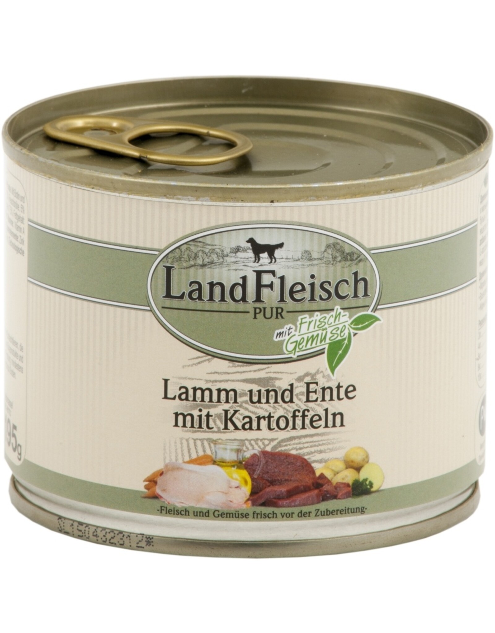 Landfleisch LandFleisch Dog Pur Lamm & Ente & Kartoffel