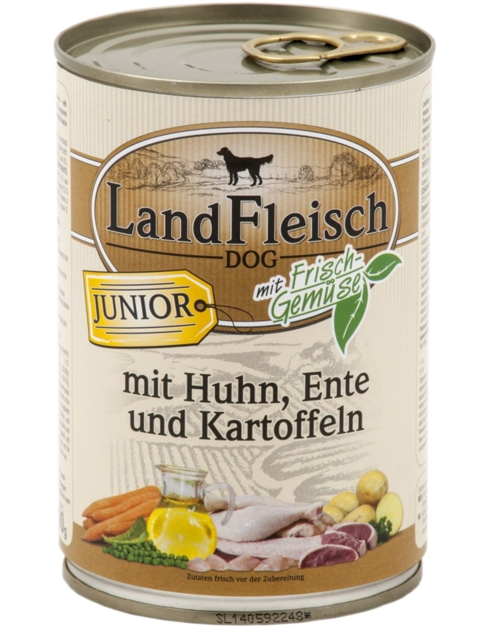 Landfleisch Landfleisch Dog Junior Huhn, Ente & Kartoffeln 400g