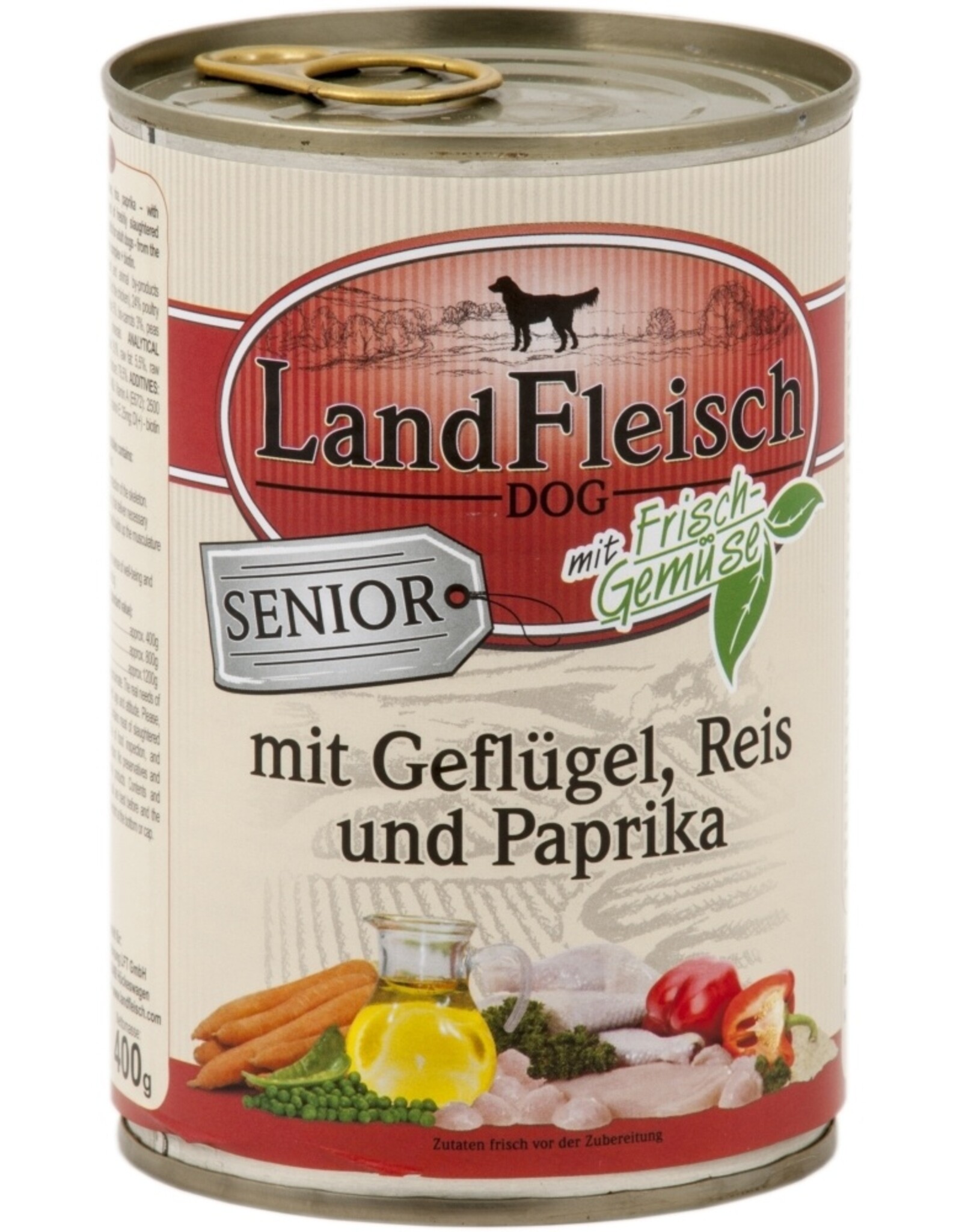 Landfleisch Landfleisch Dog Senior Geflügel, Reis & Paprika 400g