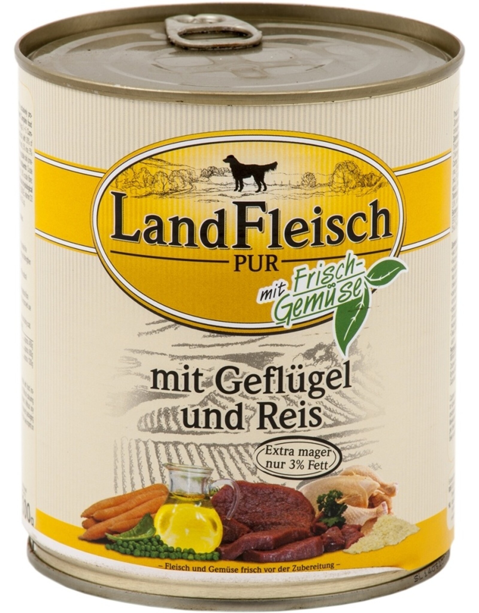 Landfleisch Landfleisch Pur Geflügel & Reis extra mager 800g