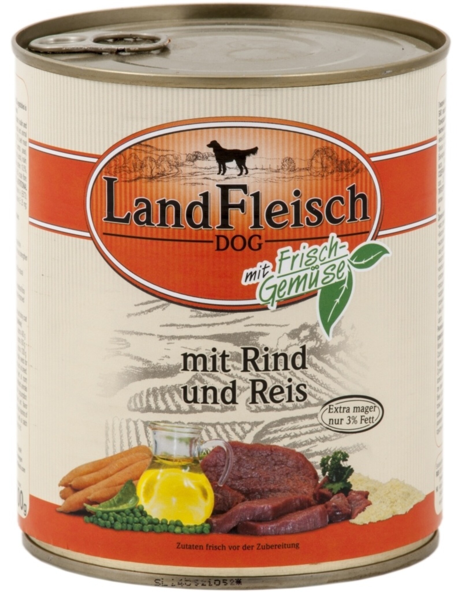 Landfleisch Landfleisch Dog Pur Rind&Reis extra mager 800g