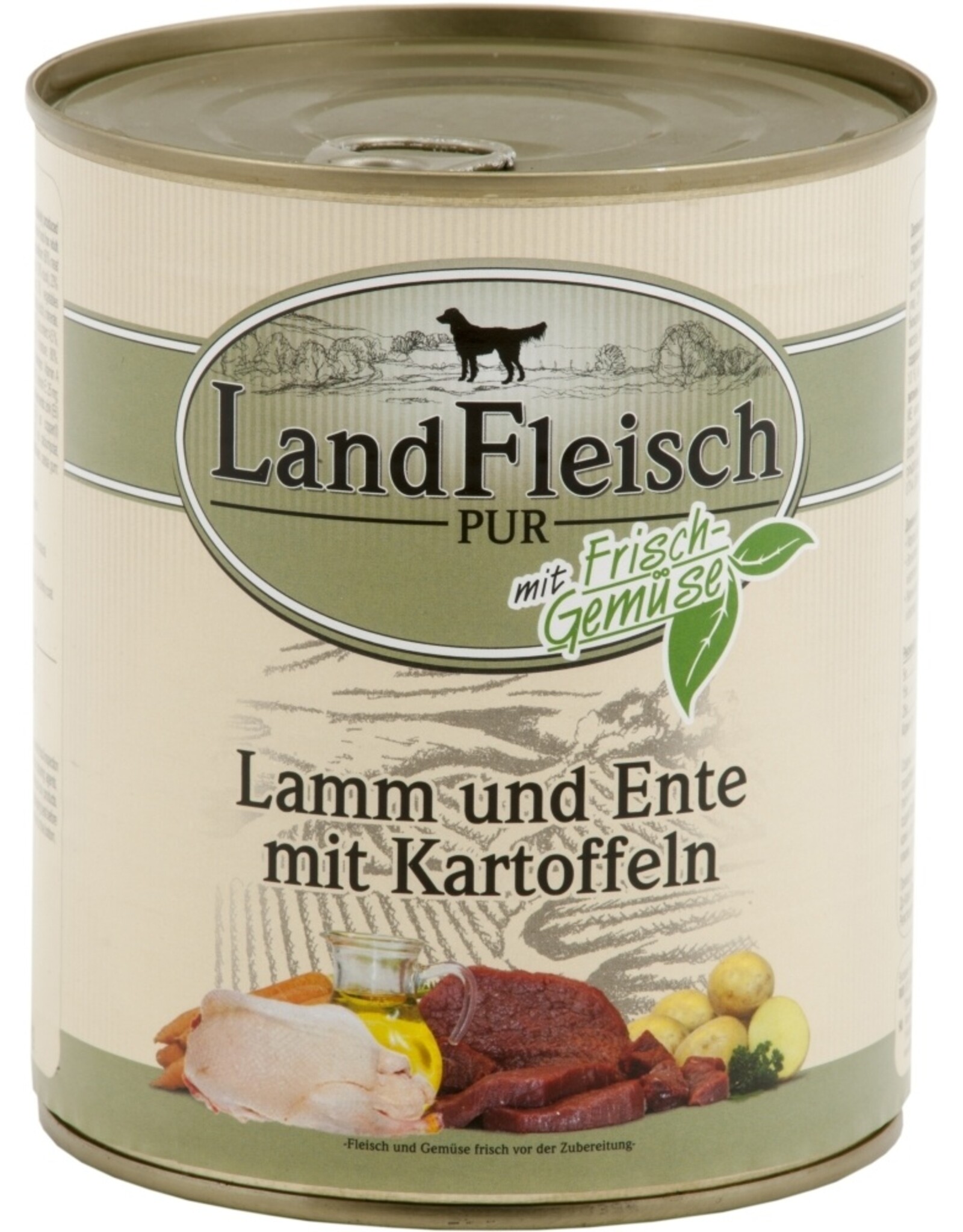 Landfleisch Landfleisch Dog Pur Lamm & Ente & Kartoffel 800g