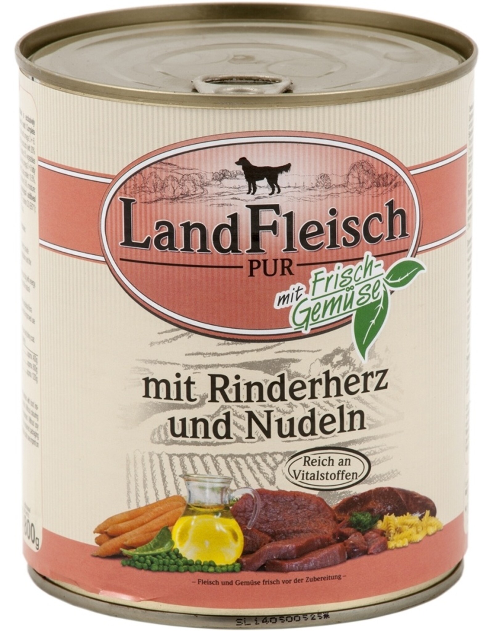 Landfleisch Landfleisch Pur Rinderherzen & Nudeln 800g
