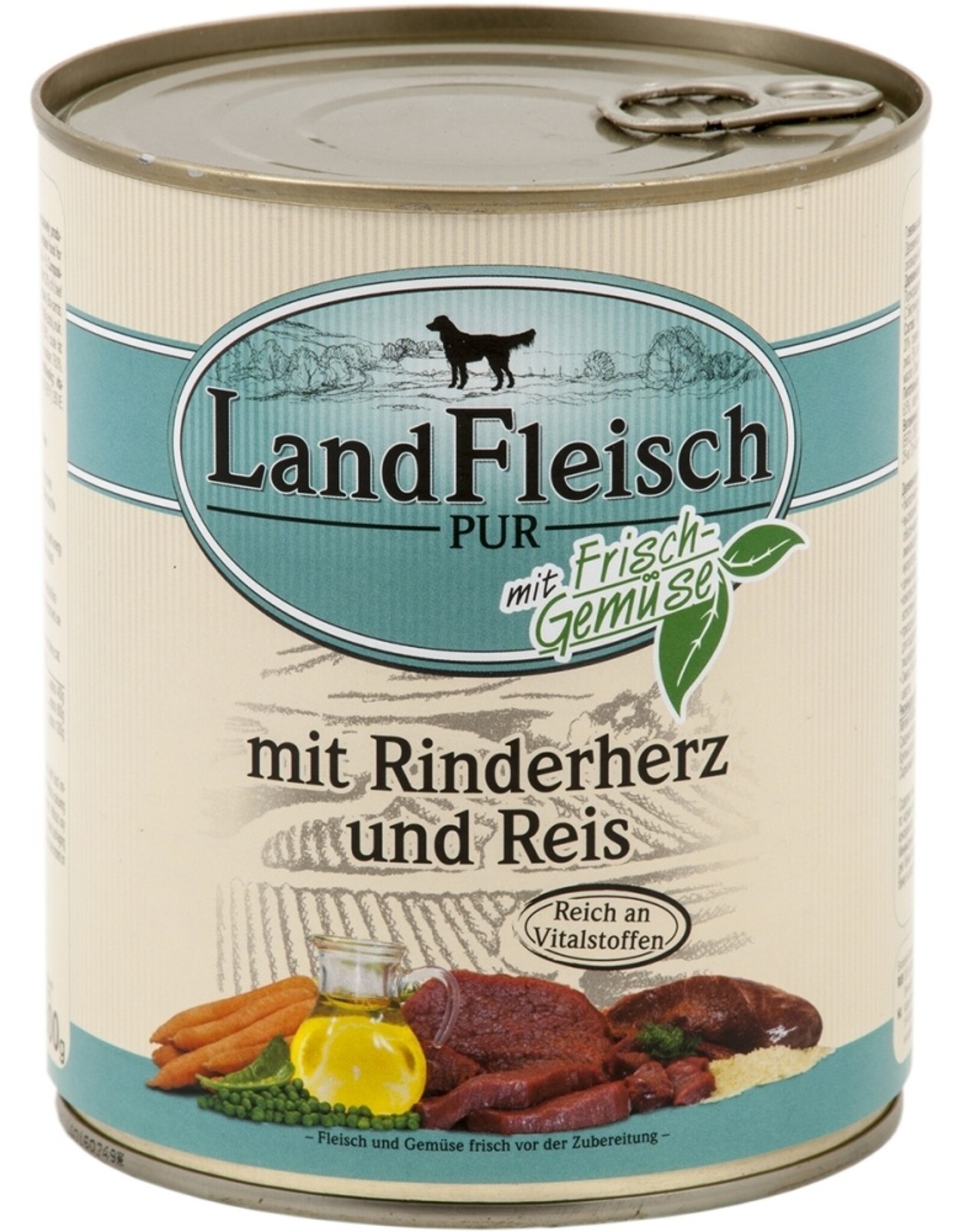 Landfleisch Landfleisch Pur Rinderherzen & Reis 800g